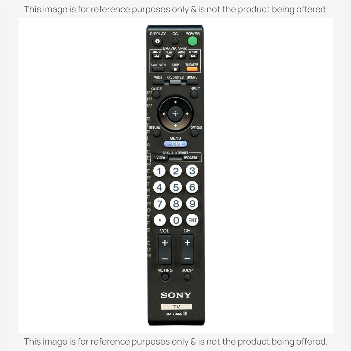 Anderic Substitute For Sony RM-YD027 TV Remote Control - RMYD027 [RRYD023]