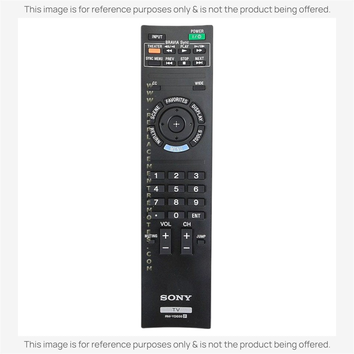 Anderic Substitute For Sony RM-YD035 TV Remote Control - RMYD035 [RRYD023]