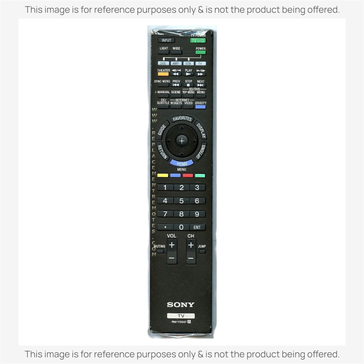 Anderic Substitute For Sony RM-YD037 TV Remote Control - RMYD037 [RRYD023]