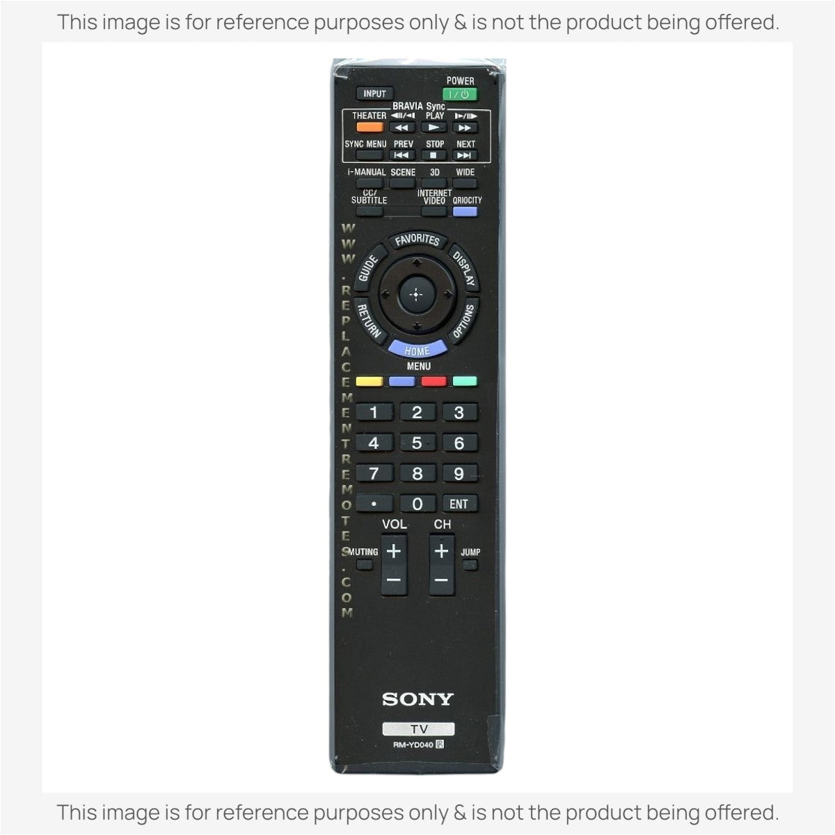 Anderic Substitute For Sony RM-YD040 TV Remote Control - RMYD040 [RRYD023]