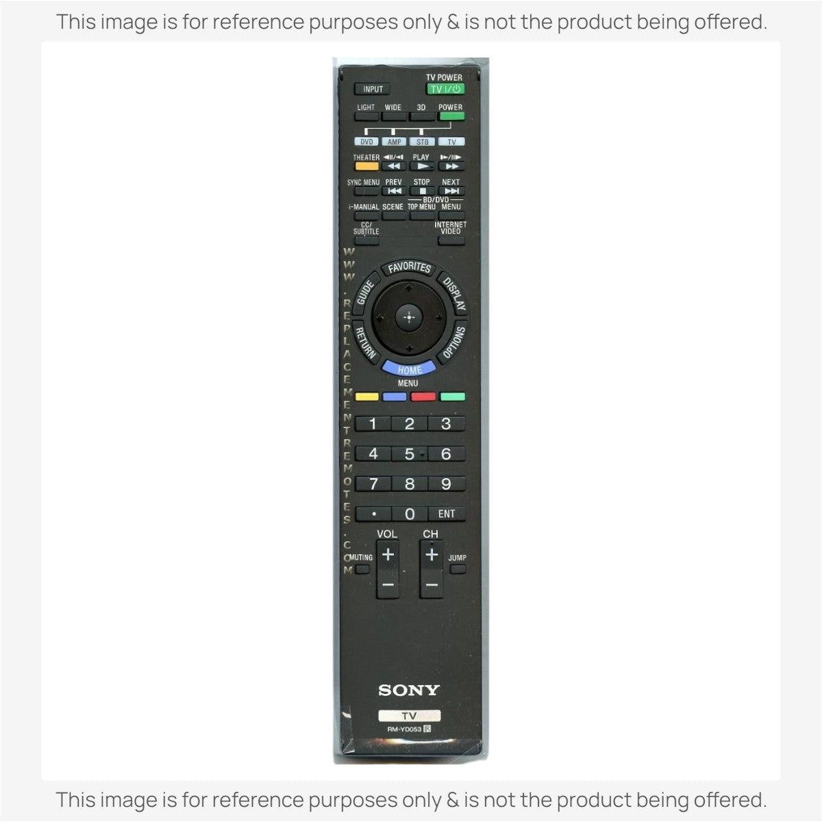 Anderic Substitute For Sony RM-YD053 TV Remote Control - RMYD053 [RRYD023]