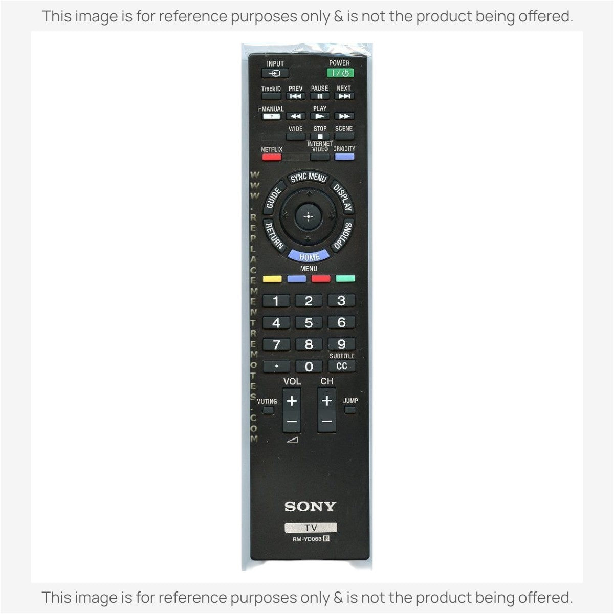 Anderic Substitute For Sony RM-YD063 TV Remote Control - RMYD063 [RRYD023]