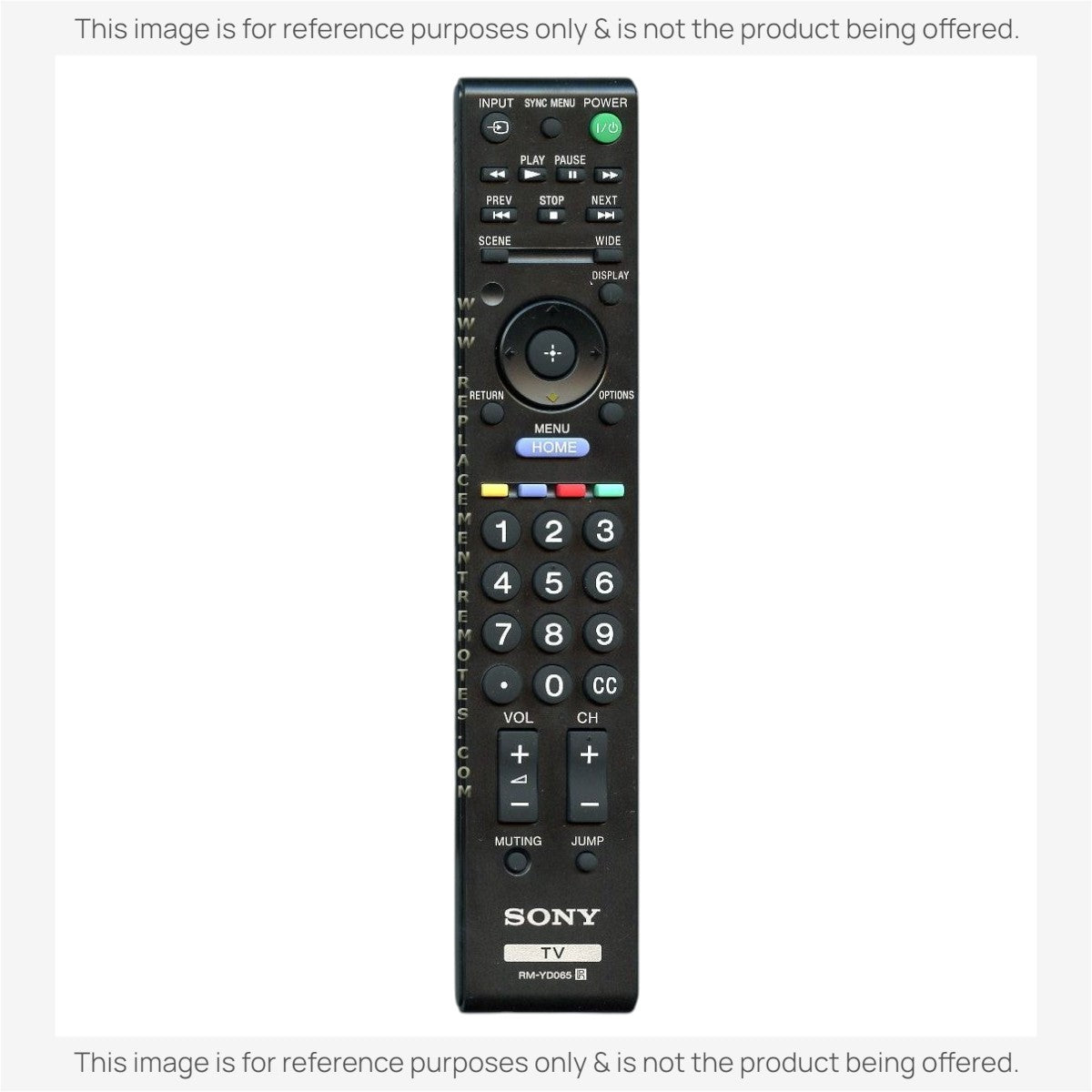 Anderic Substitute For Sony RM-YD065 TV Remote Control - RMYD065 [RRYD023]
