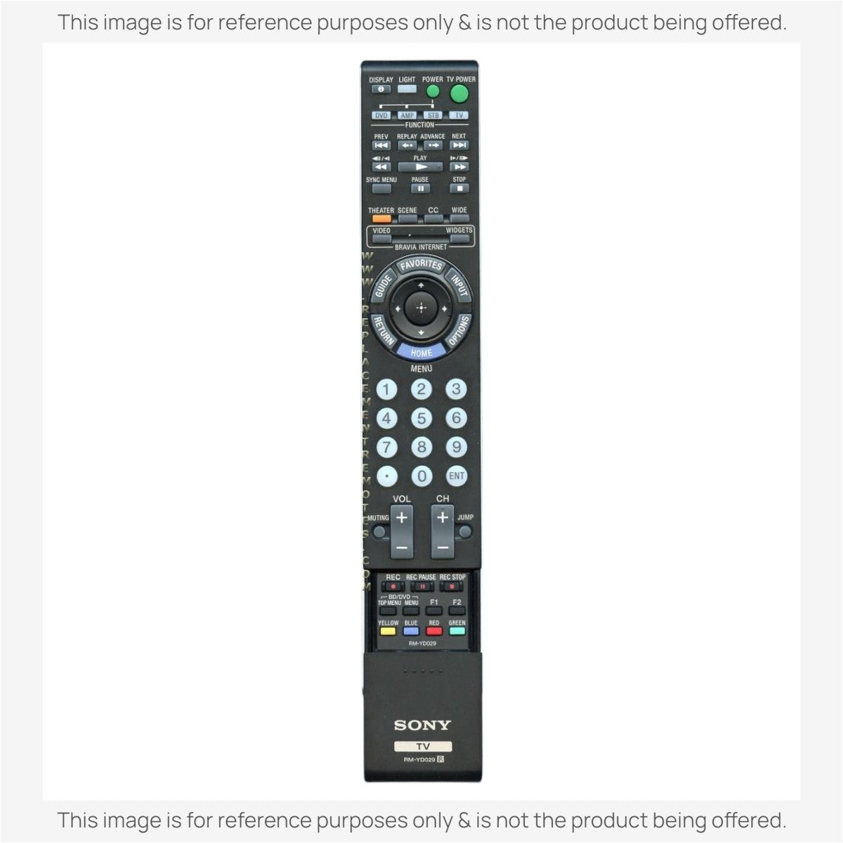 Anderic Substitute For Sony RM-YD029 TV Remote Control - RMYD029 [RRYD023]