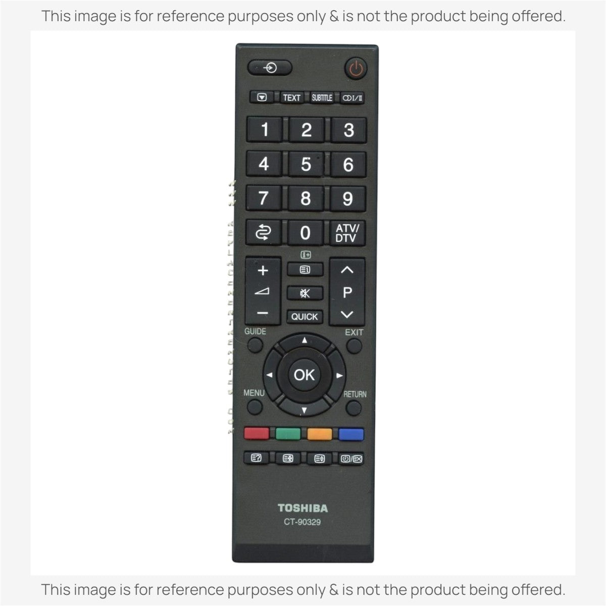 Anderic Substitute for Toshiba CT90329 TV Remote Control [RR90395]