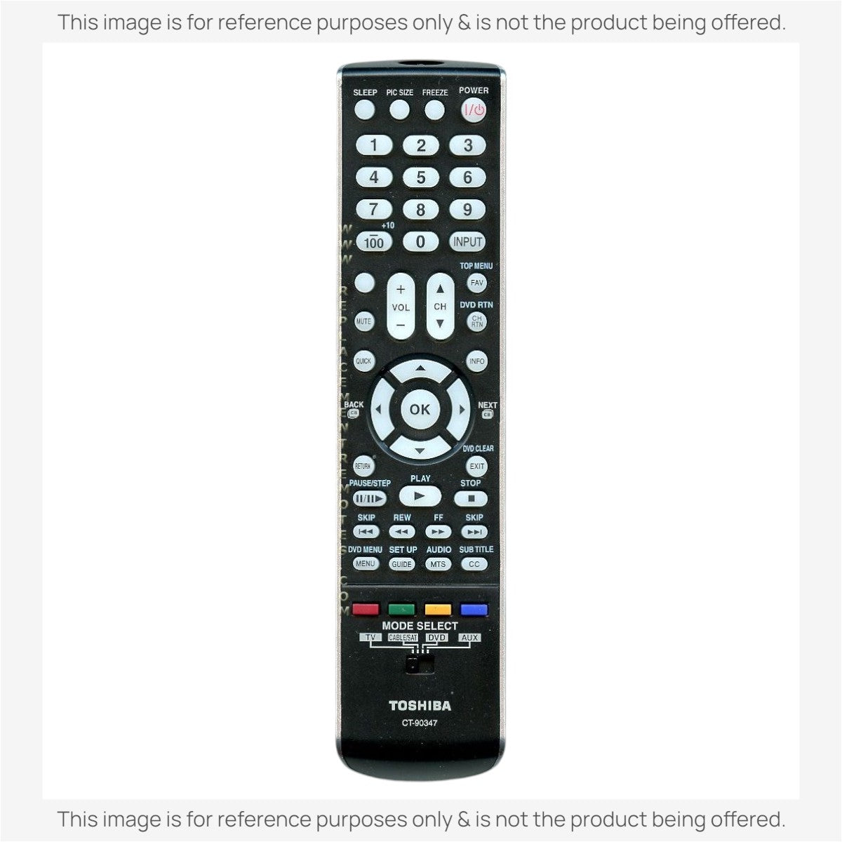 Anderic Substitute for Toshiba CT90347 TV Remote Control [RR90395]
