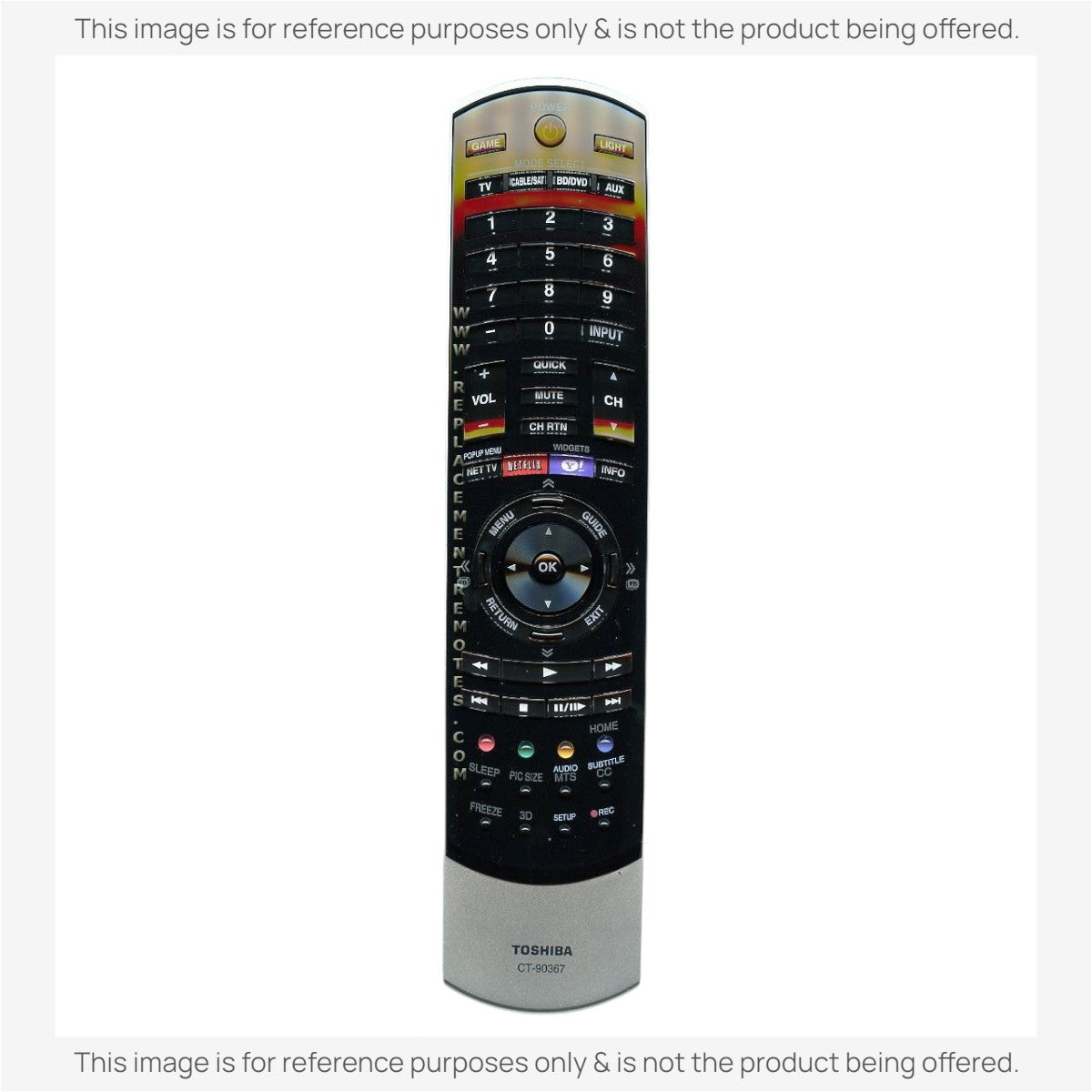 Anderic Substitute for Toshiba CT-90367 TV Remote Control [RR90395]
