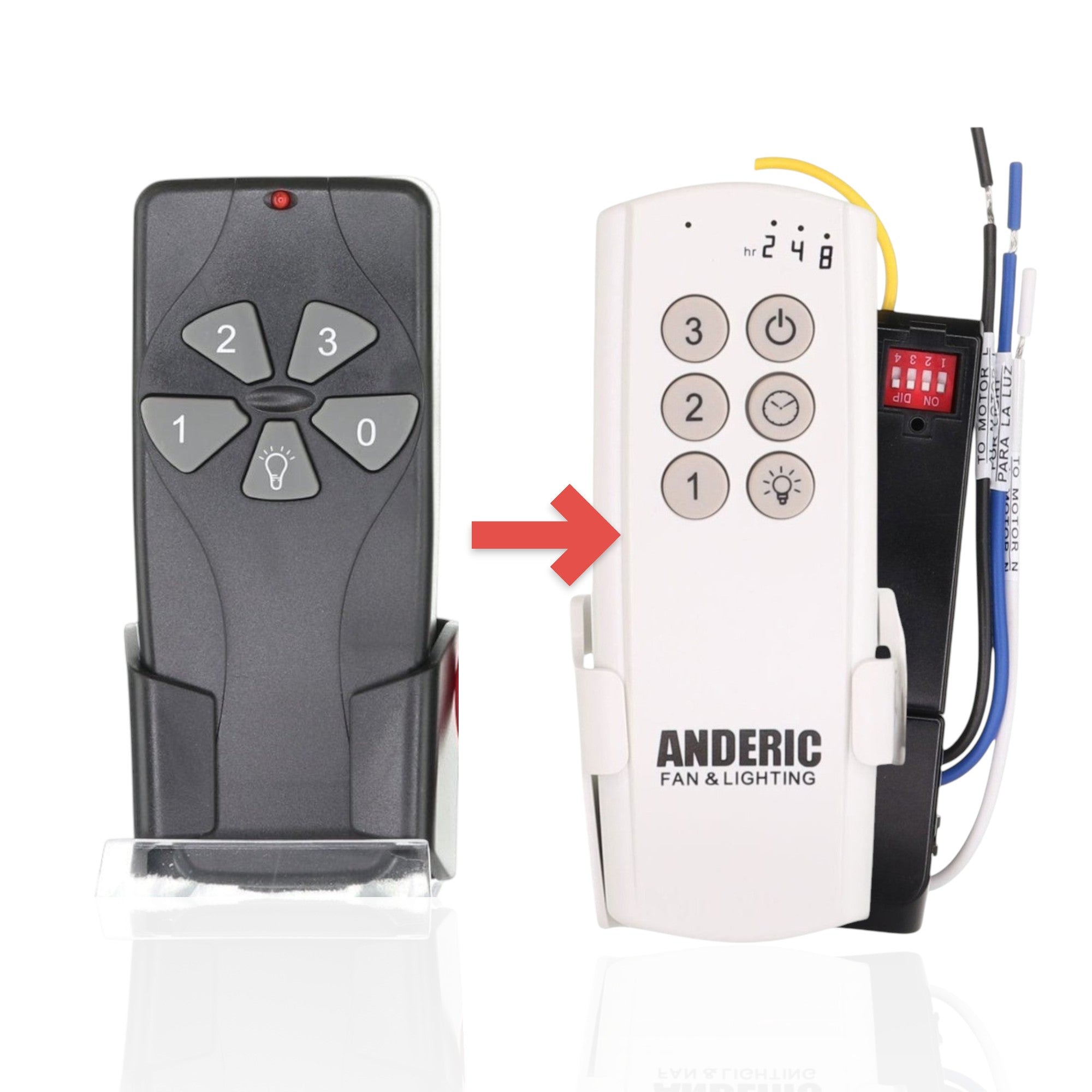 Anderic Substitute Kit for Anderic FAN53TB Universal AC Remote Control Add-on Ceiling Fan Kit | 315MHz [63T-AC83T-KIT]