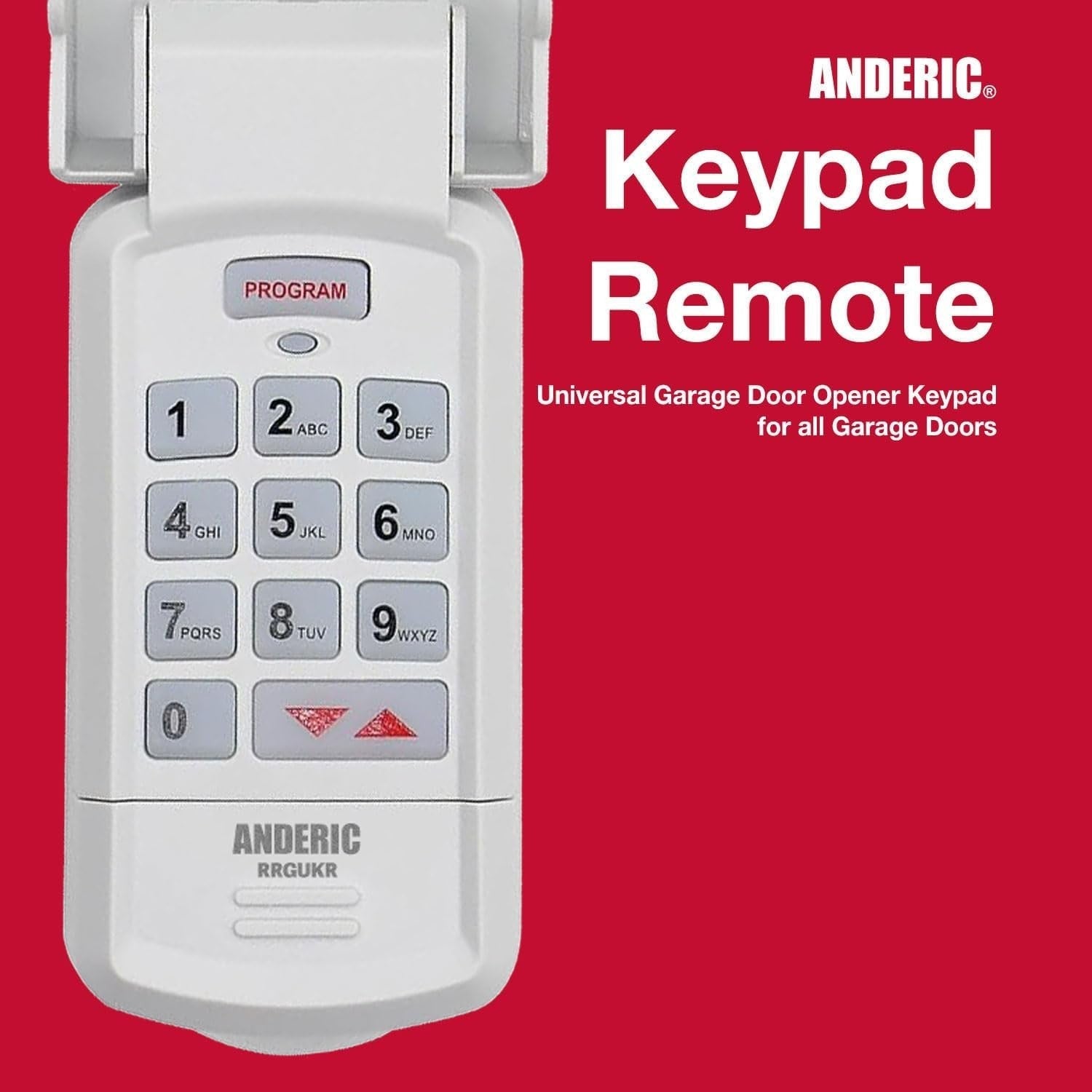 Anderic Substitute for Overhead Door OUK Universal 3-Door Wireless Keypad Wall Console with DIP and Learn Garage Door Opener Remote Control [GUK-R]