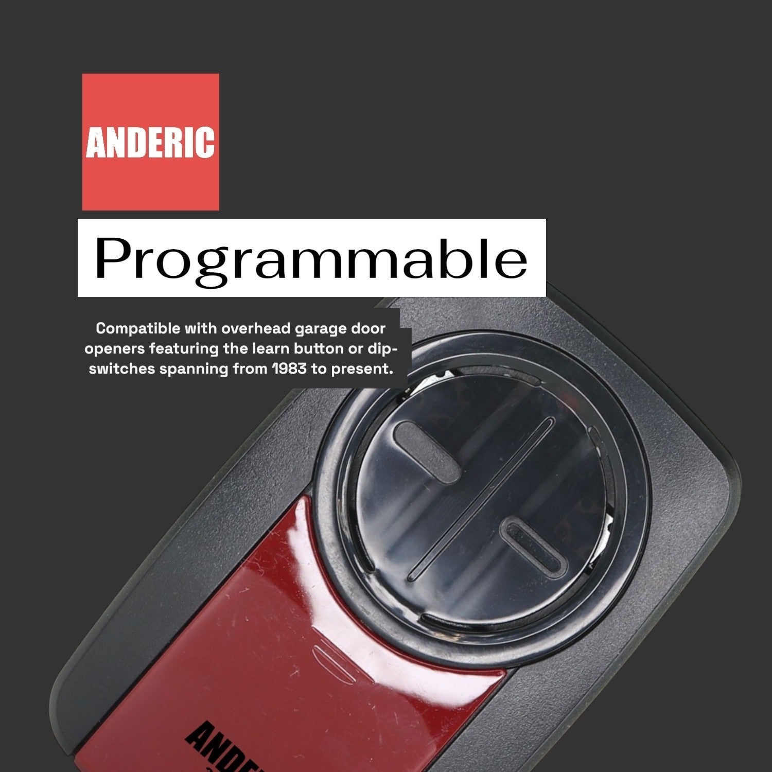 Anderic Substitute for LiftMaster 375UT Universal Garage Door Opener Remote Control [375UT-2button]