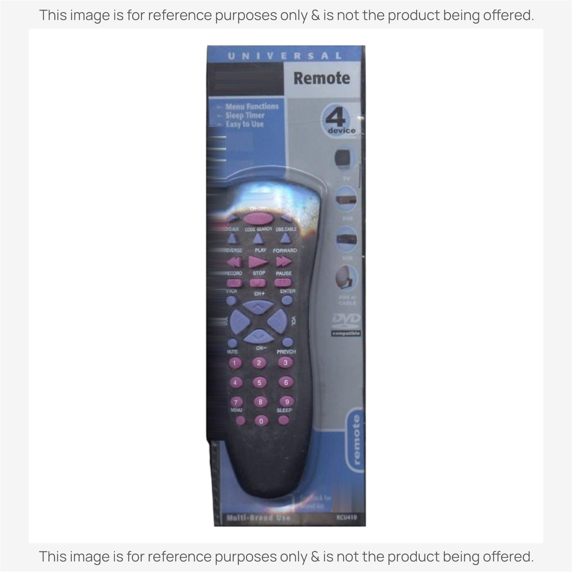 Anderic Substitute for RCA RCU410 4-Device Universal Remote Control [RRU401]