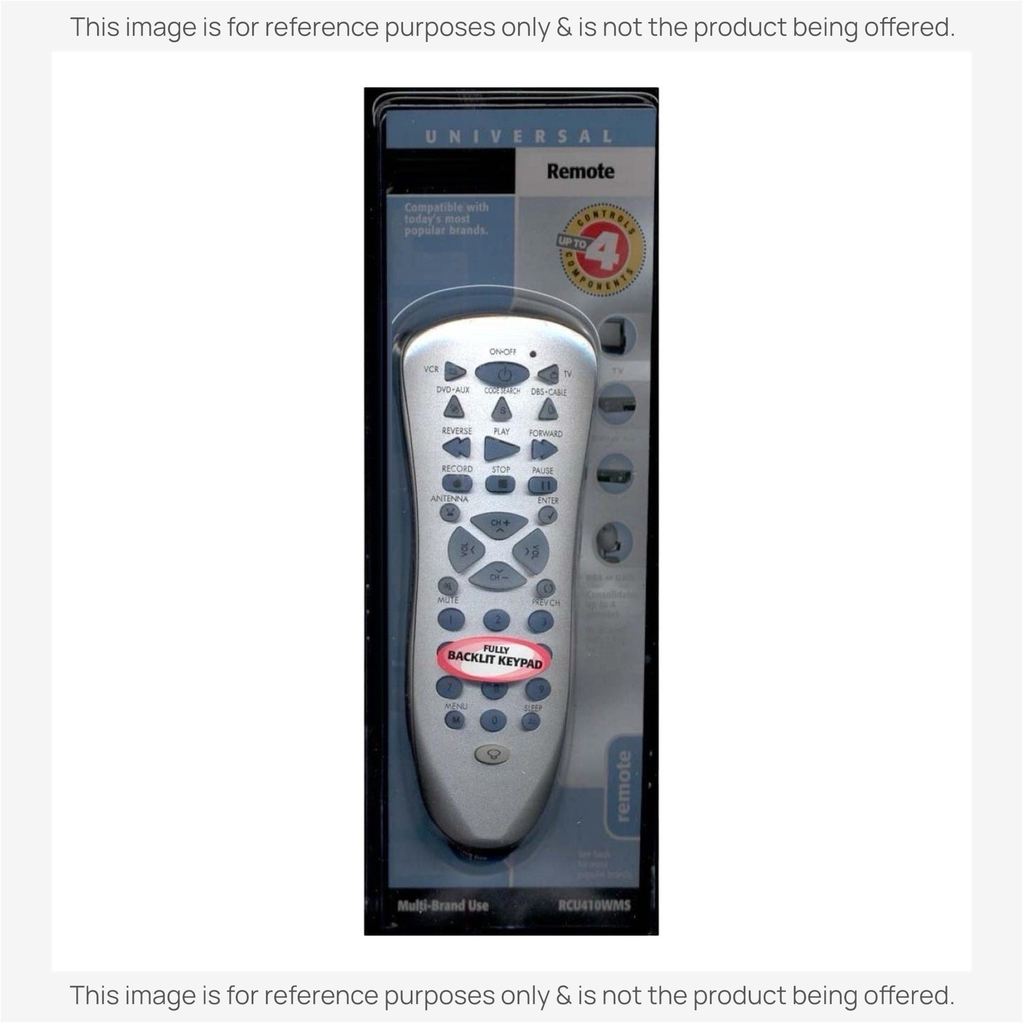 Anderic Substitute for RCA RCU410WMS 4-Device Universal Remote Control [RRU401]