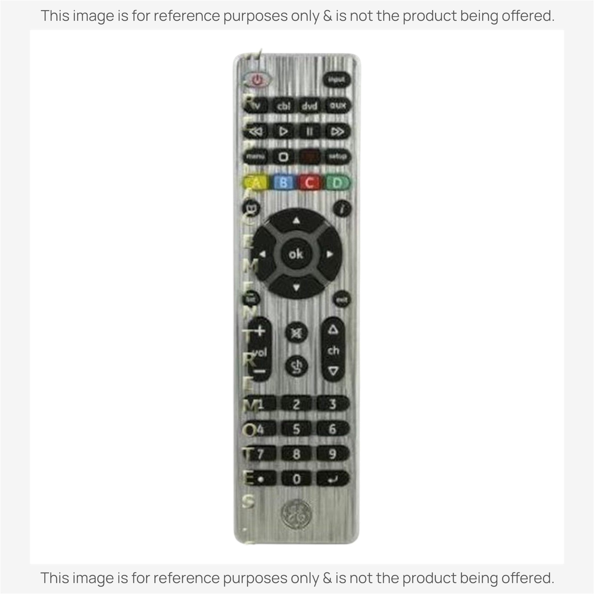 Anderic Substitute for GE 11695 4-Device Universal Remote Control [RRU401]