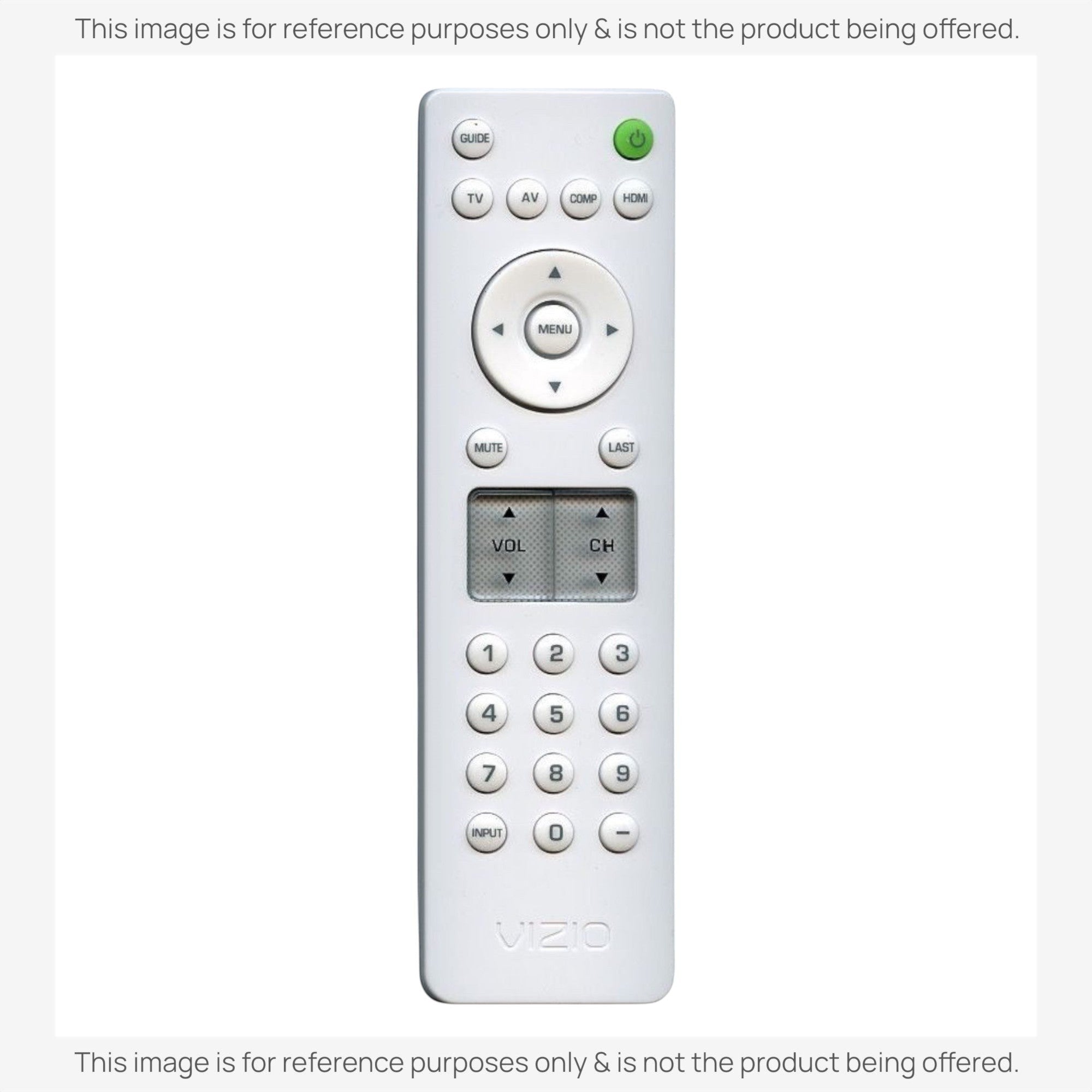 Anderic Substitute for Vizio VR2/GreenWhite TV Remote Control [RR1DTV]