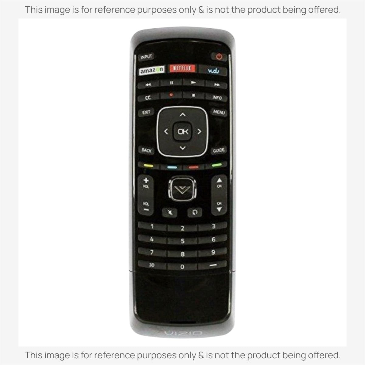 Anderic Substitute For Vizio XRV1TV3D TV Remote Control with QWERTY keyboard [RRXRT303]