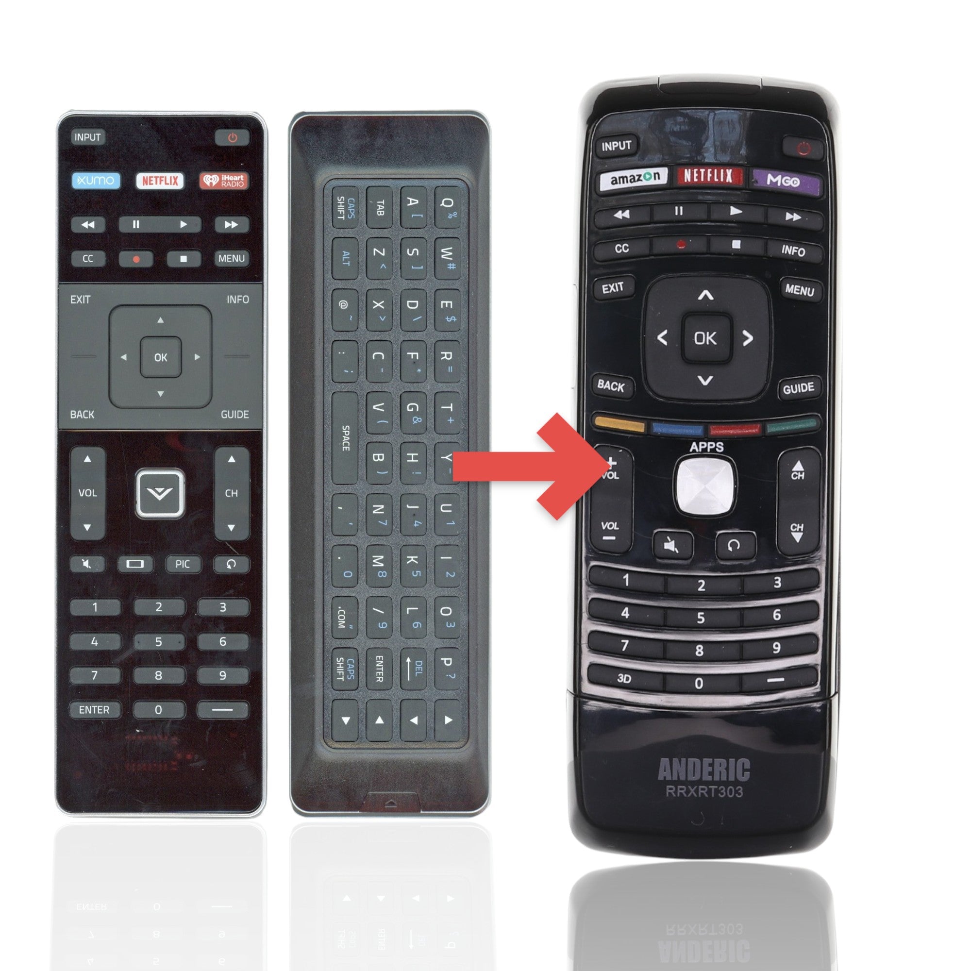 Anderic Substitute For Vizio XRT500 with XUMO key TV Remote Control [RRXRT303]