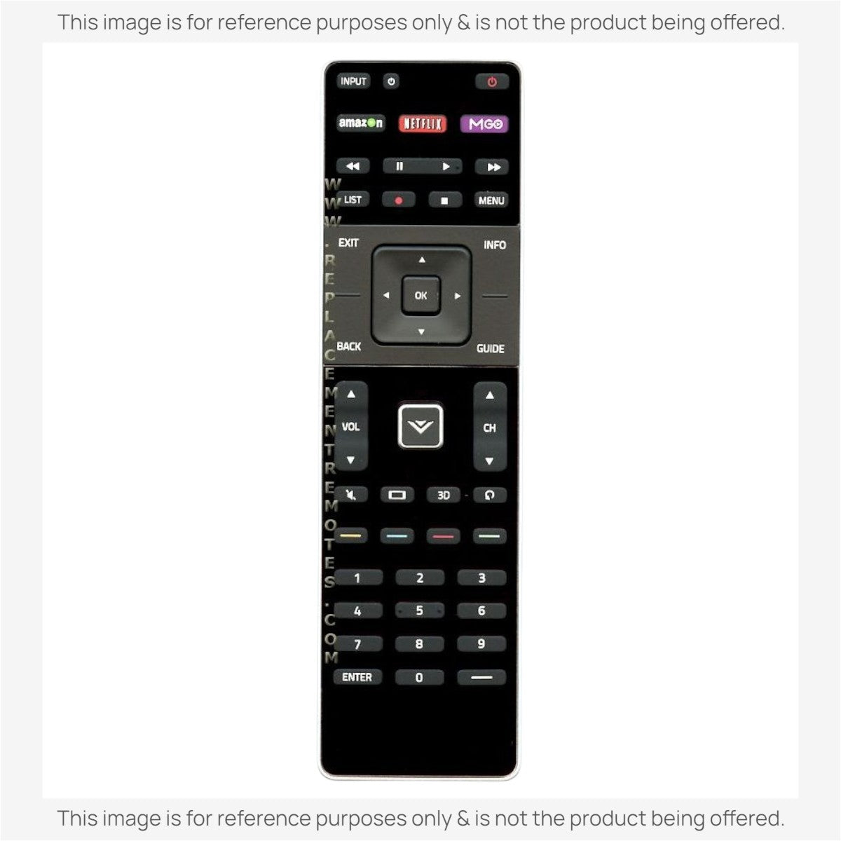 Anderic Substitute For Vizio XRT510 RF Blutooth TV Remote Control - Amazon, Netflix, Mgo - 90.75Q11.001 [RRXRT303]