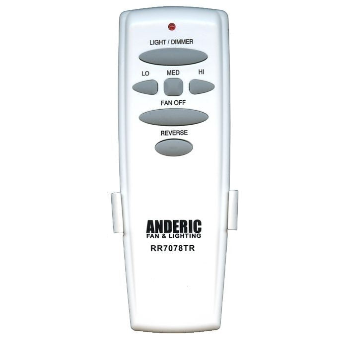 Anderic Substitute for Hunter UC7848T/UC7042T IN2TX01 Ceiling Fan Remote Control [FAN2R-RR7078TR-KIT]