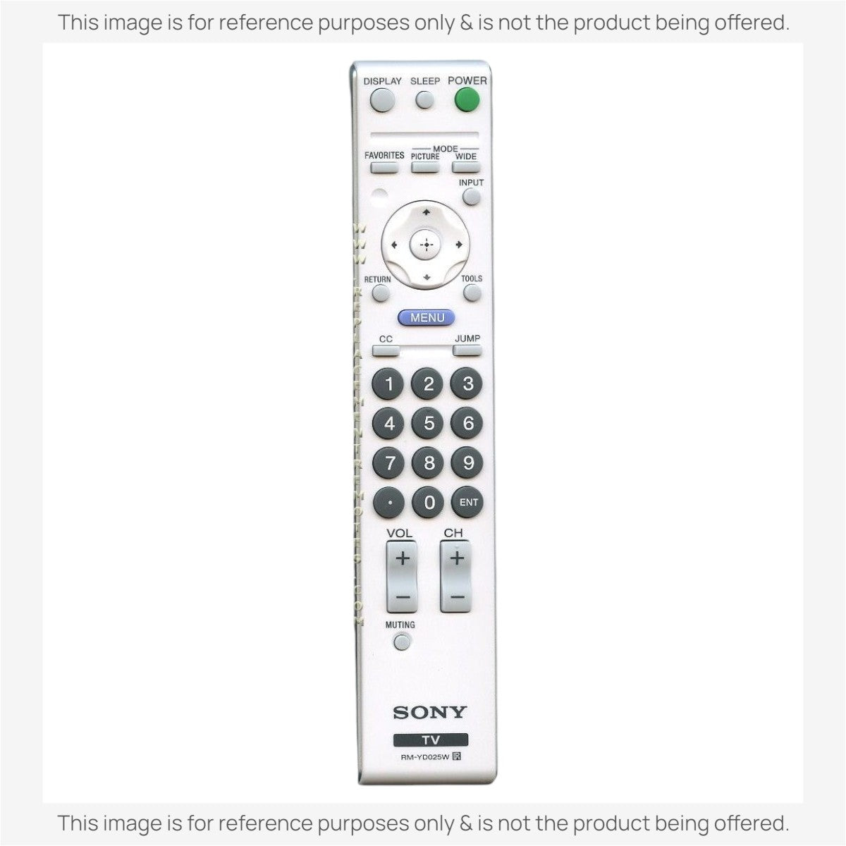 Anderic Substitute For Sony RM-YD025W TV Remote Control - RMYD025W [RRYD023]
