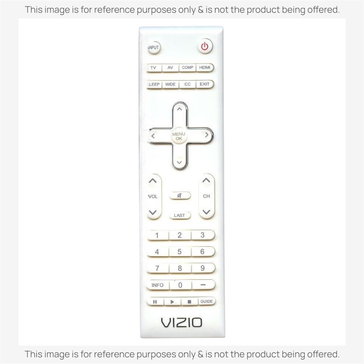 Anderic Substitute For Vizio VUR11 WHITE TV Remote Control  [RRXRT303]