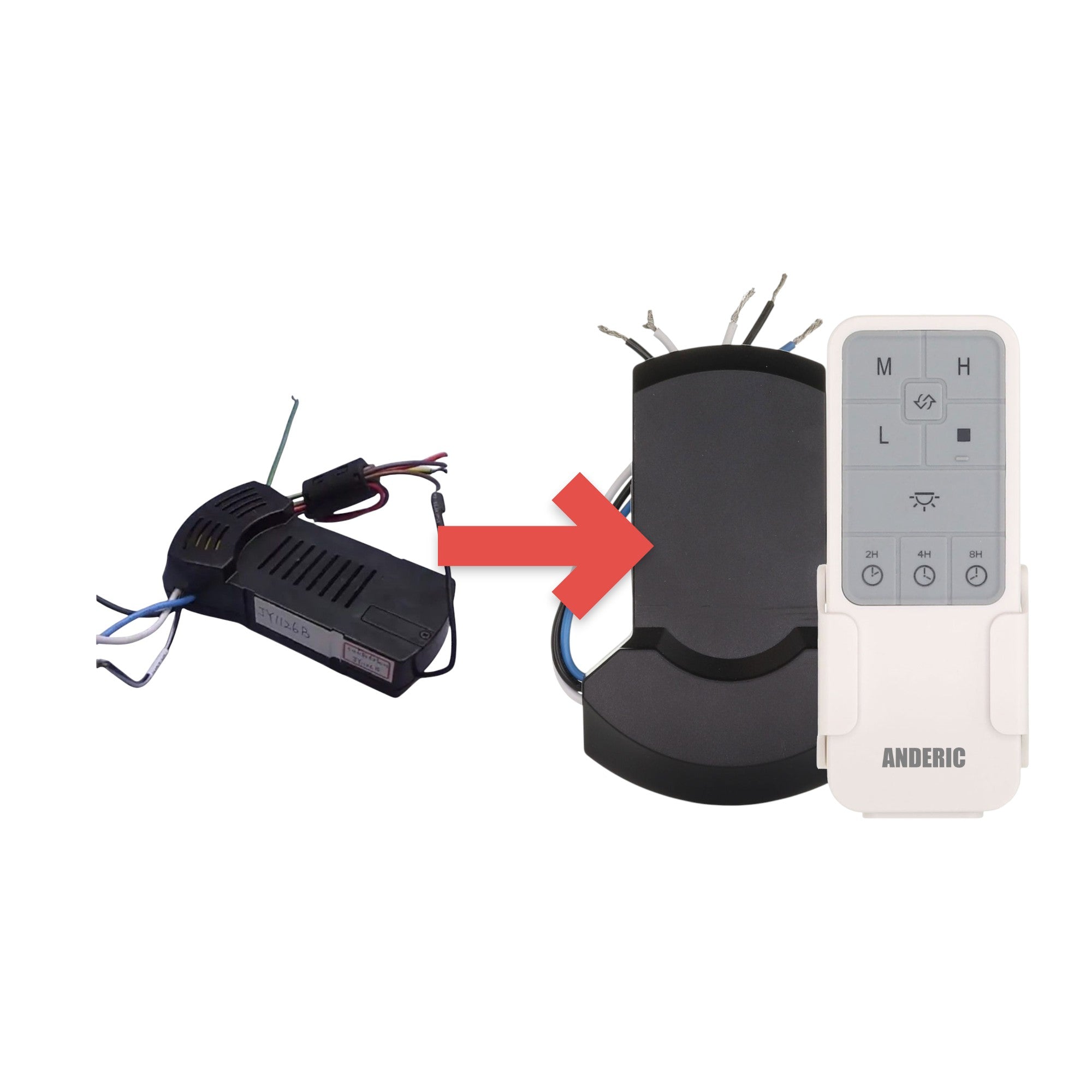Anderic Substitute for Fanimation KUJCE10717 Ceiling Fan Receiver | 2.4ghz WIFI - KUJCE10717 [UC7235T4]