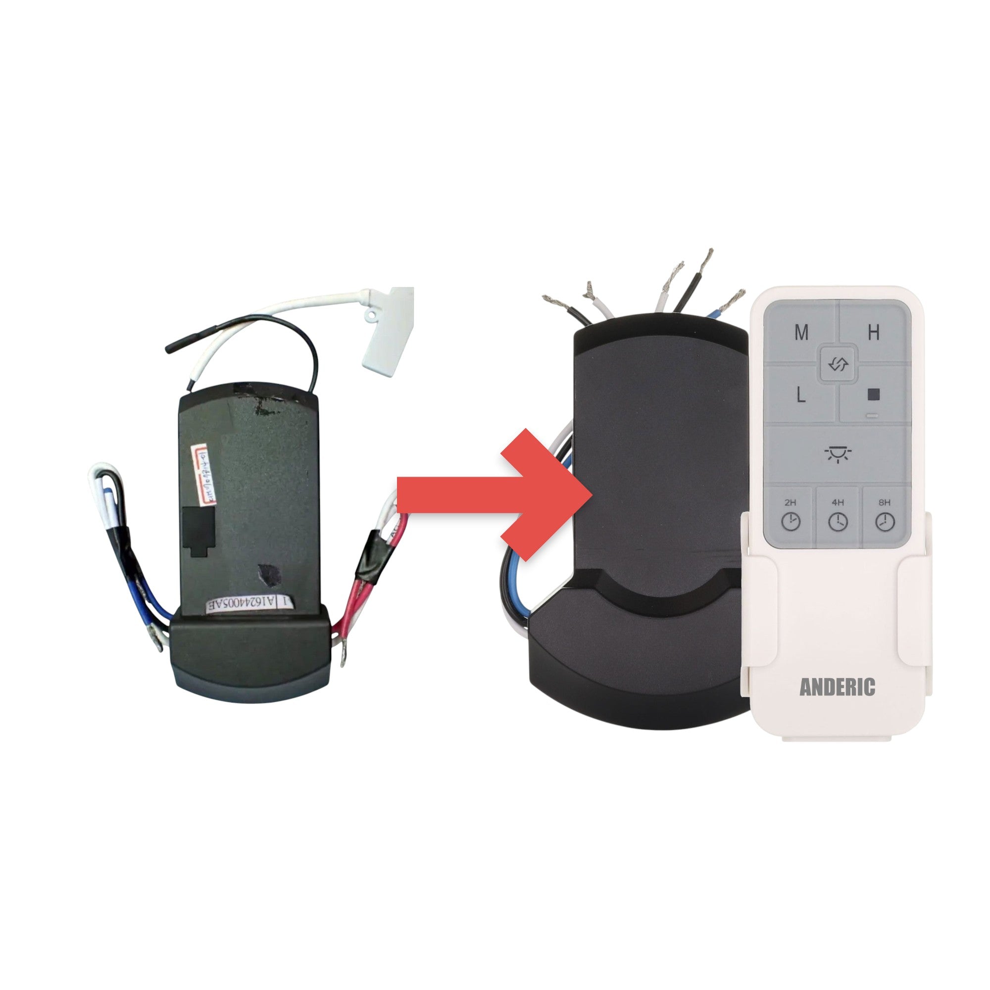 Anderic Substitute for BTR9 / KUJCE10602 Fanimation FanSync Ceiling Fan Receiver [UC7235T4]