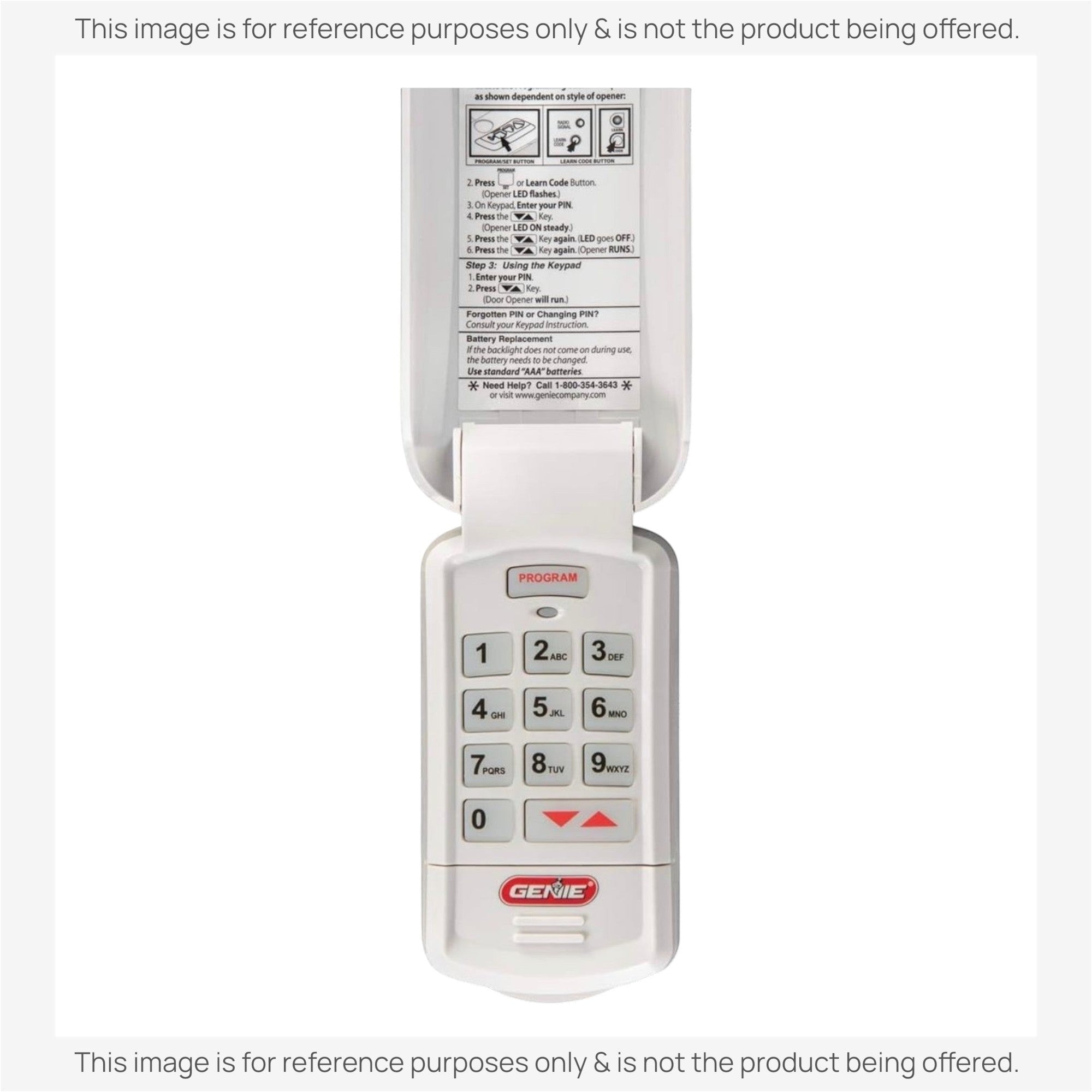Anderic Substitute for Genie GK-R Intellicode Keypad Garage Door Opener Remote Control [GK-R]