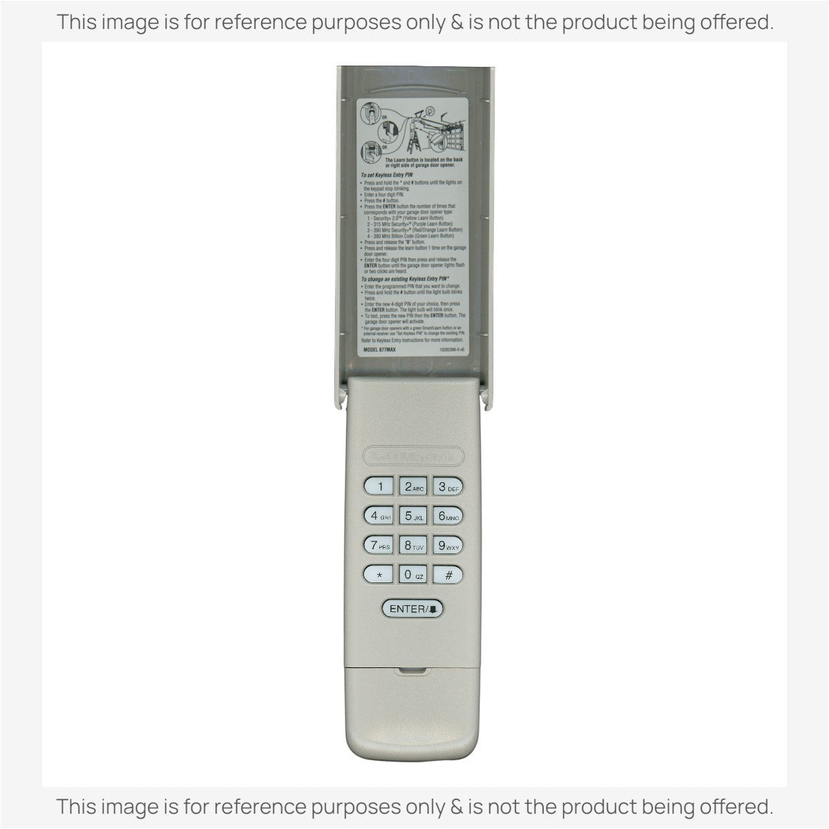 Anderic Substitute for LiftMaster 877MAX wireless keypad Garage Door Opener Remote Control [877MAX]