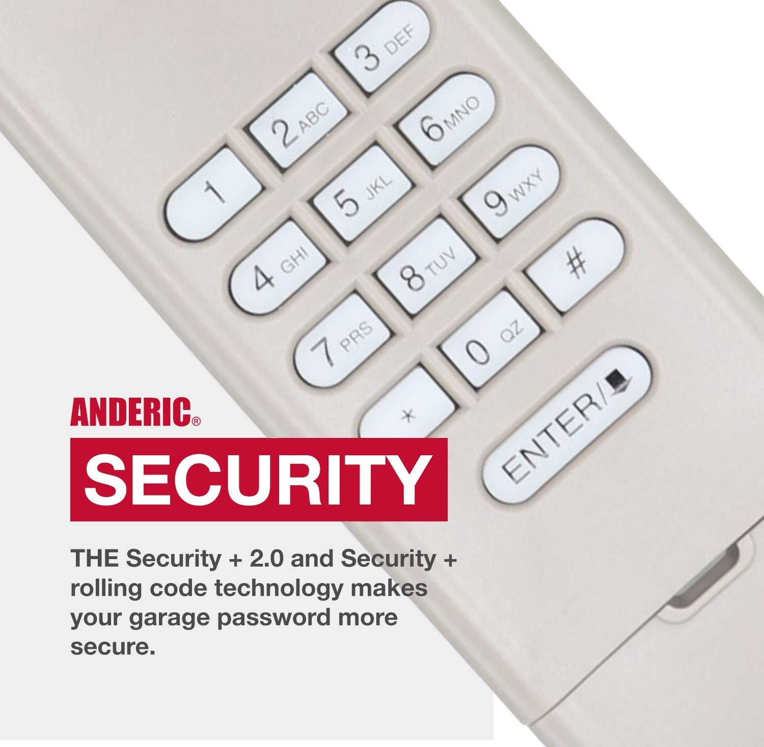 Anderic Substitute for LiftMaster 377LM / 377LMC Wireless keyless entry 315MHz Garage Door Opener Remote Control [877MAX]