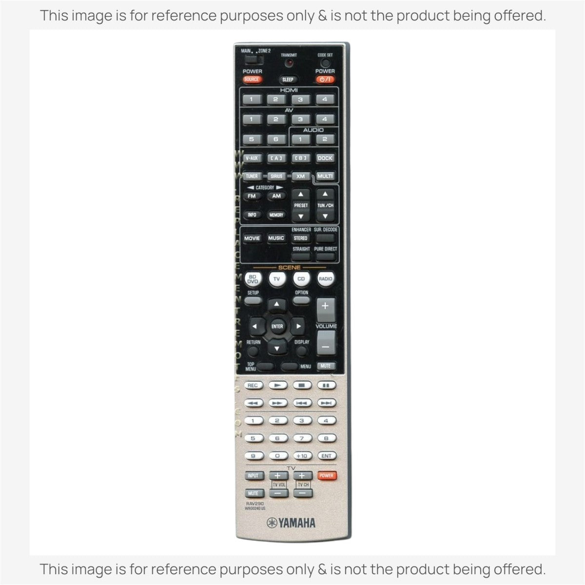 Anderic Substitute For Yamaha RAV290 Receiver Remote Control [RRAV498]