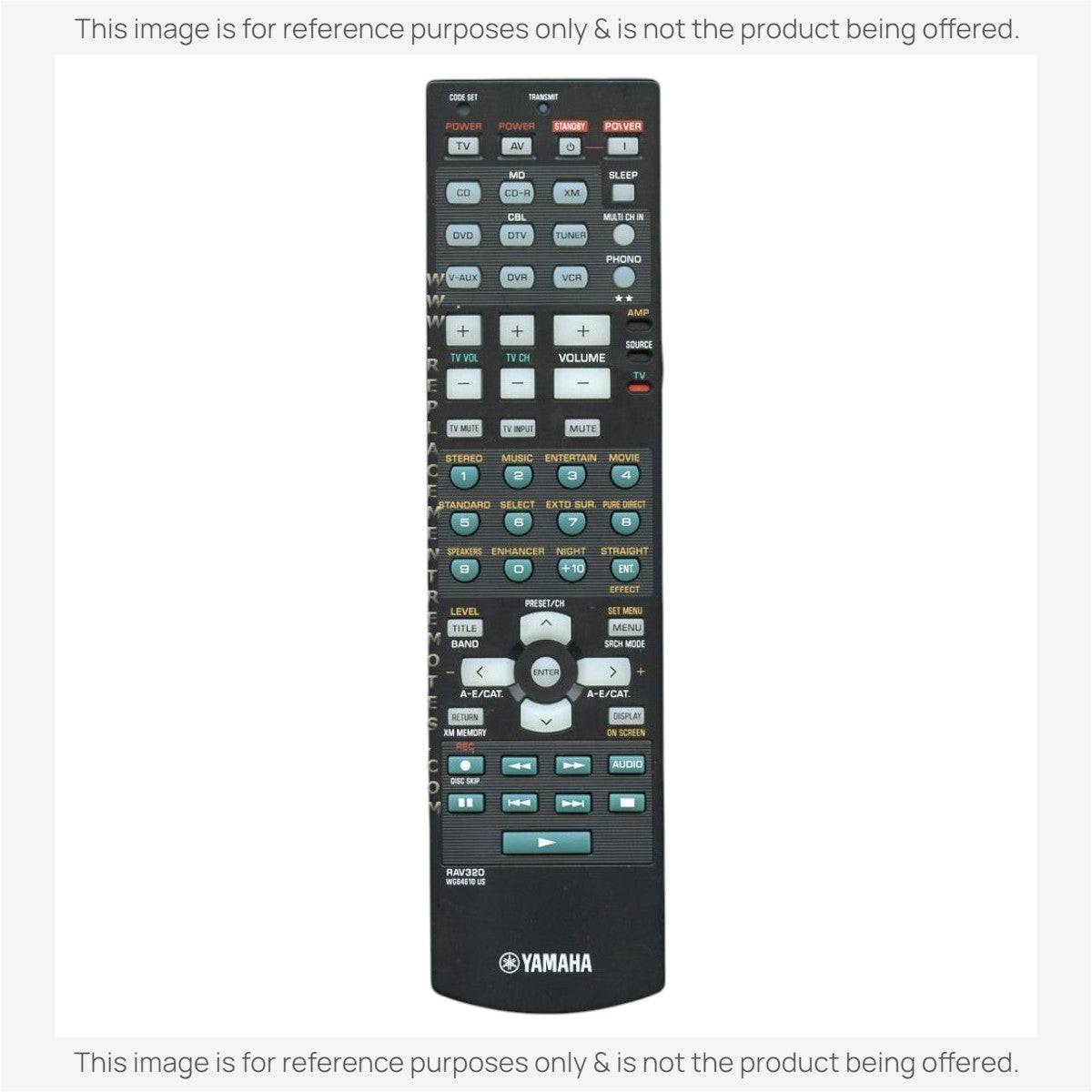 Anderic Substitute For Yamaha RAV320 A/V Receiver Remote Remote Control [RRAV311]