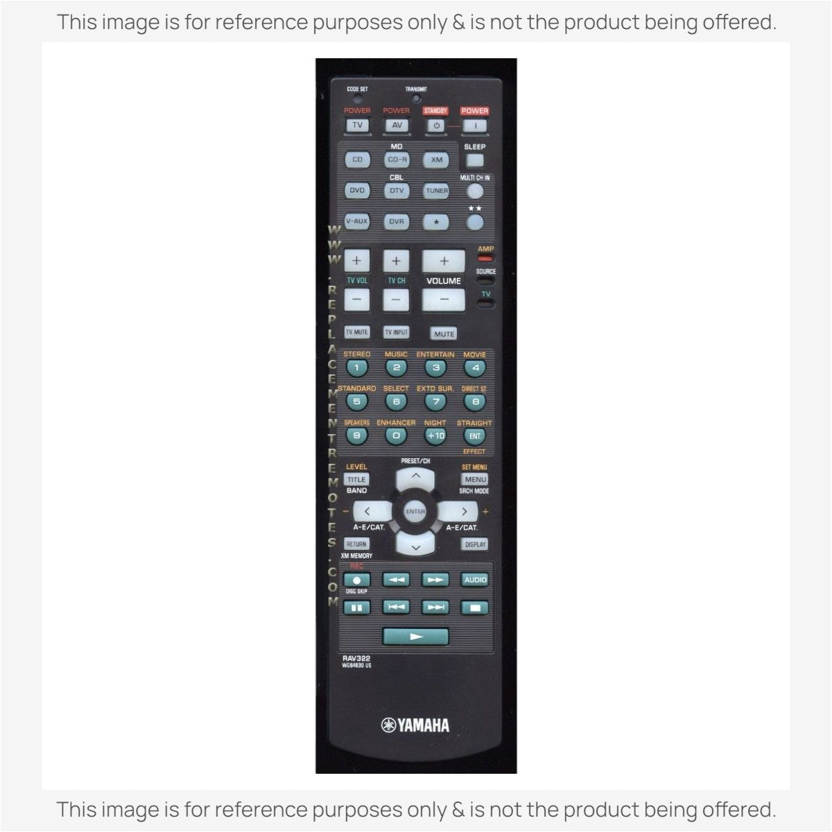 Anderic Substitute For Yamaha RAV322 A/V Receiver Remote Remote Control [RRAV311]