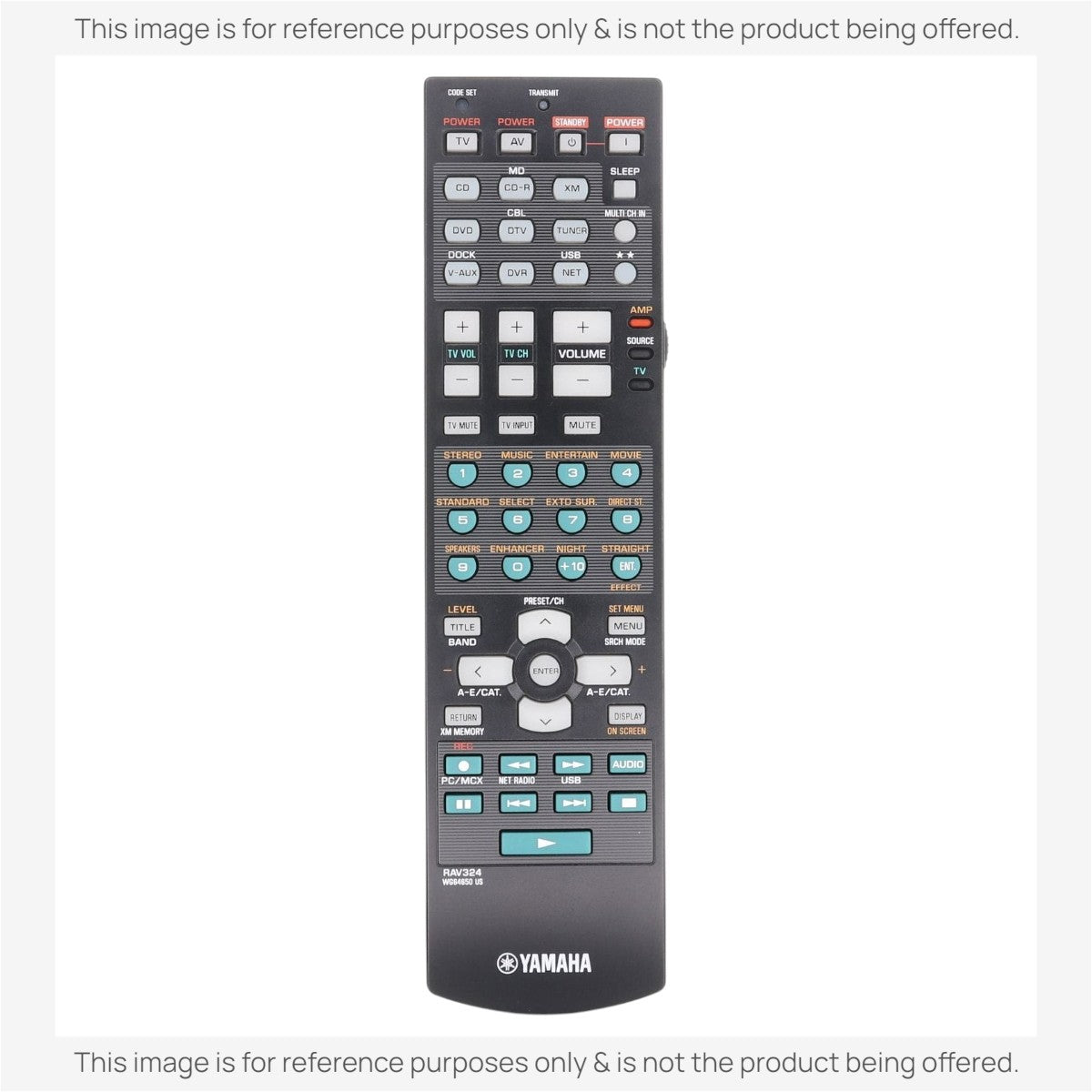 Anderic Substitute For Yamaha RAV324 A/V Receiver Remote Control | HTR-N5060 - WG646500 [RRAV311]