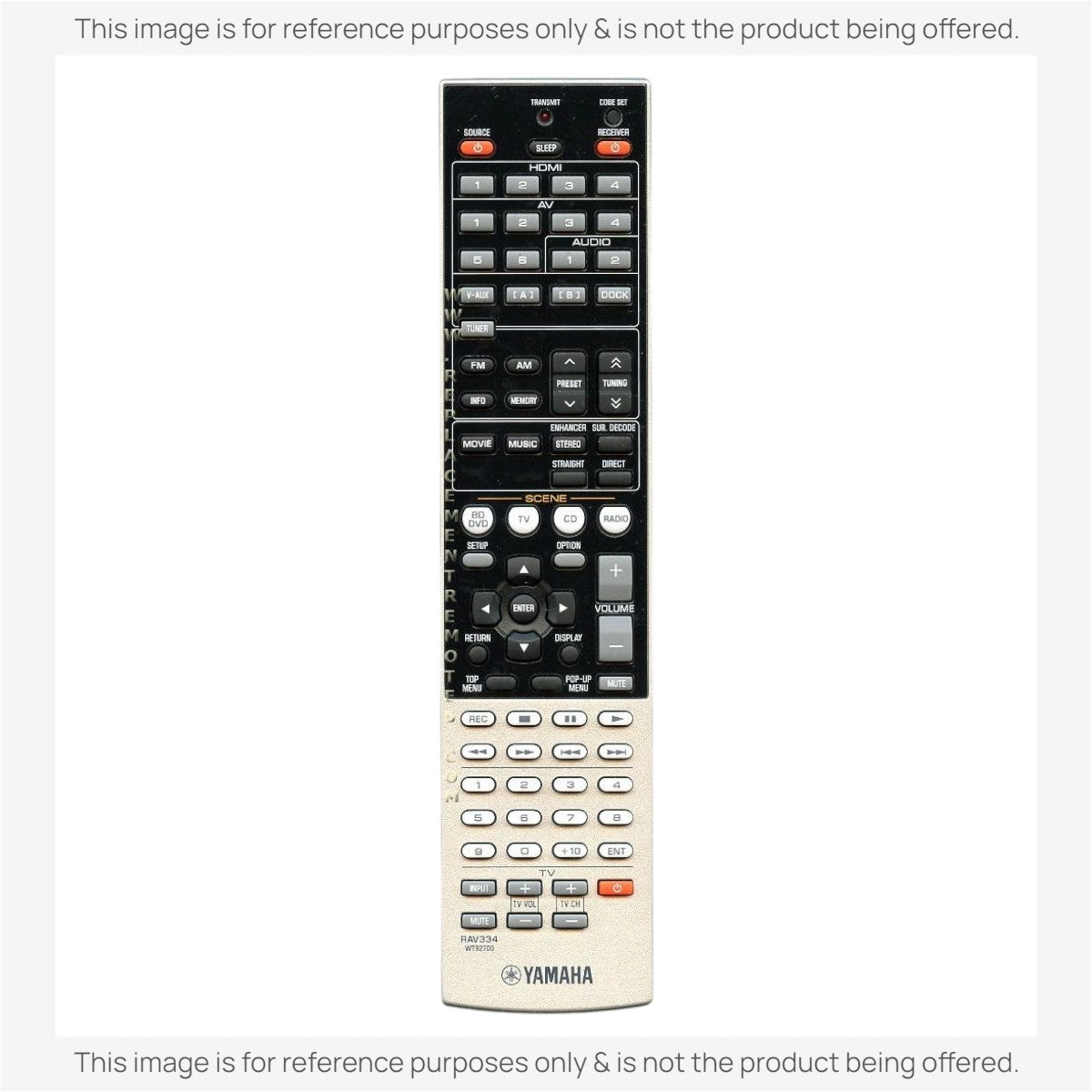 Anderic Substitute For Yamaha RAV334 Receiver Remote Control [RRAV498]