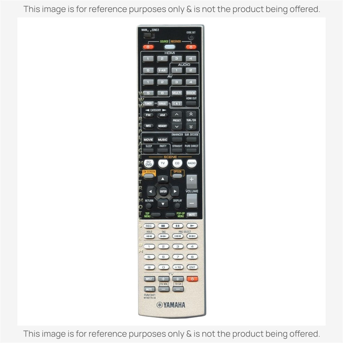 Anderic Substitute For Yamaha RAV341 Receiver Remote Control [RRAV498]