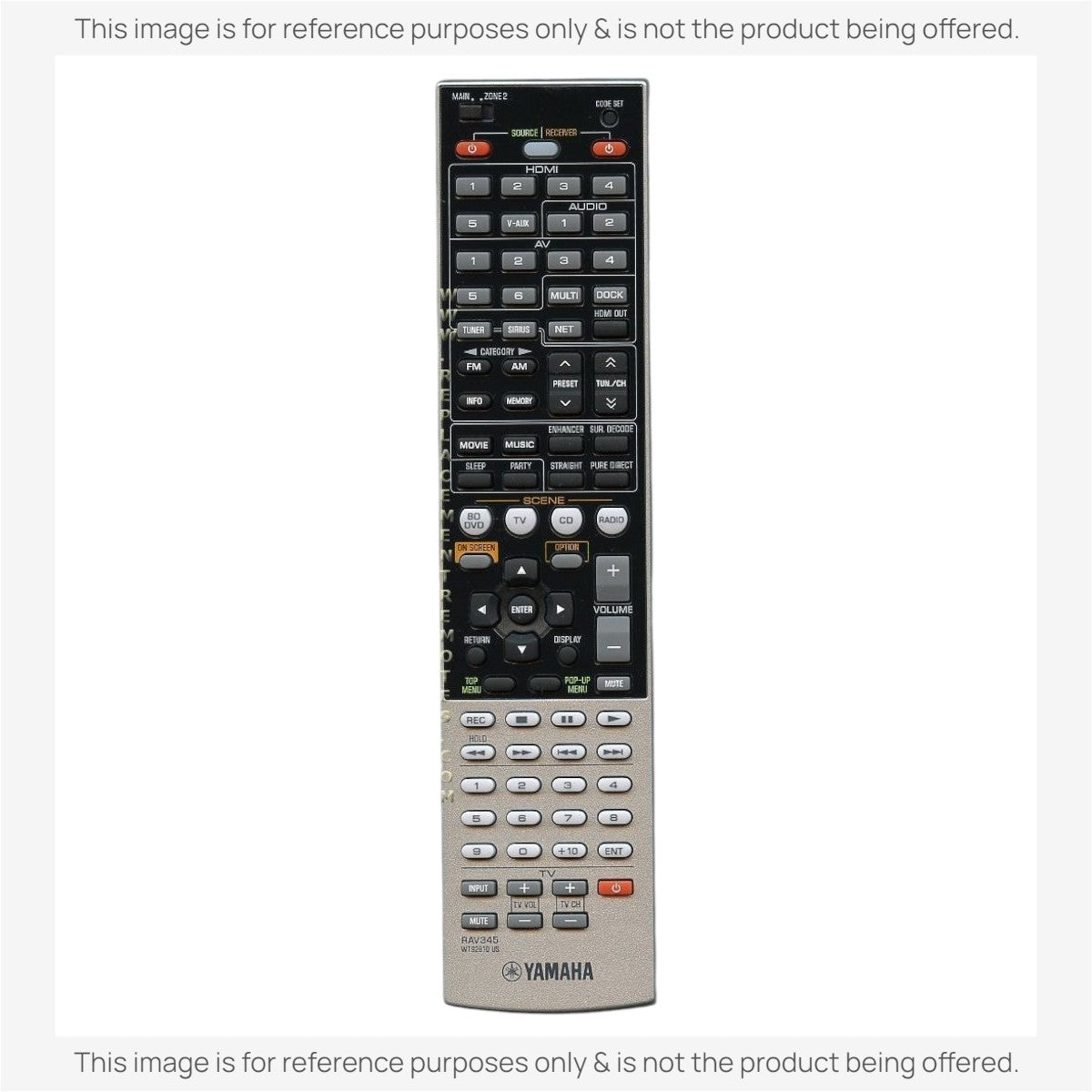 Anderic Substitute For Yamaha RAV345 Receiver Remote Control [RRAV498]
