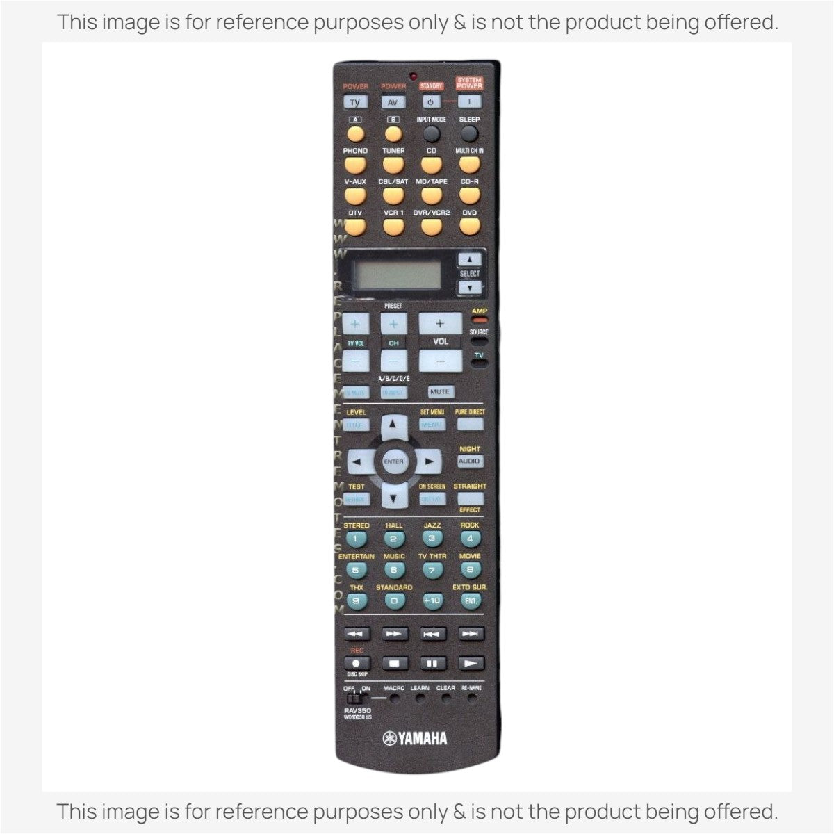Anderic Substitute For Yamaha RAV350 A/V Receiver Remote Remote Control [RRAV311]
