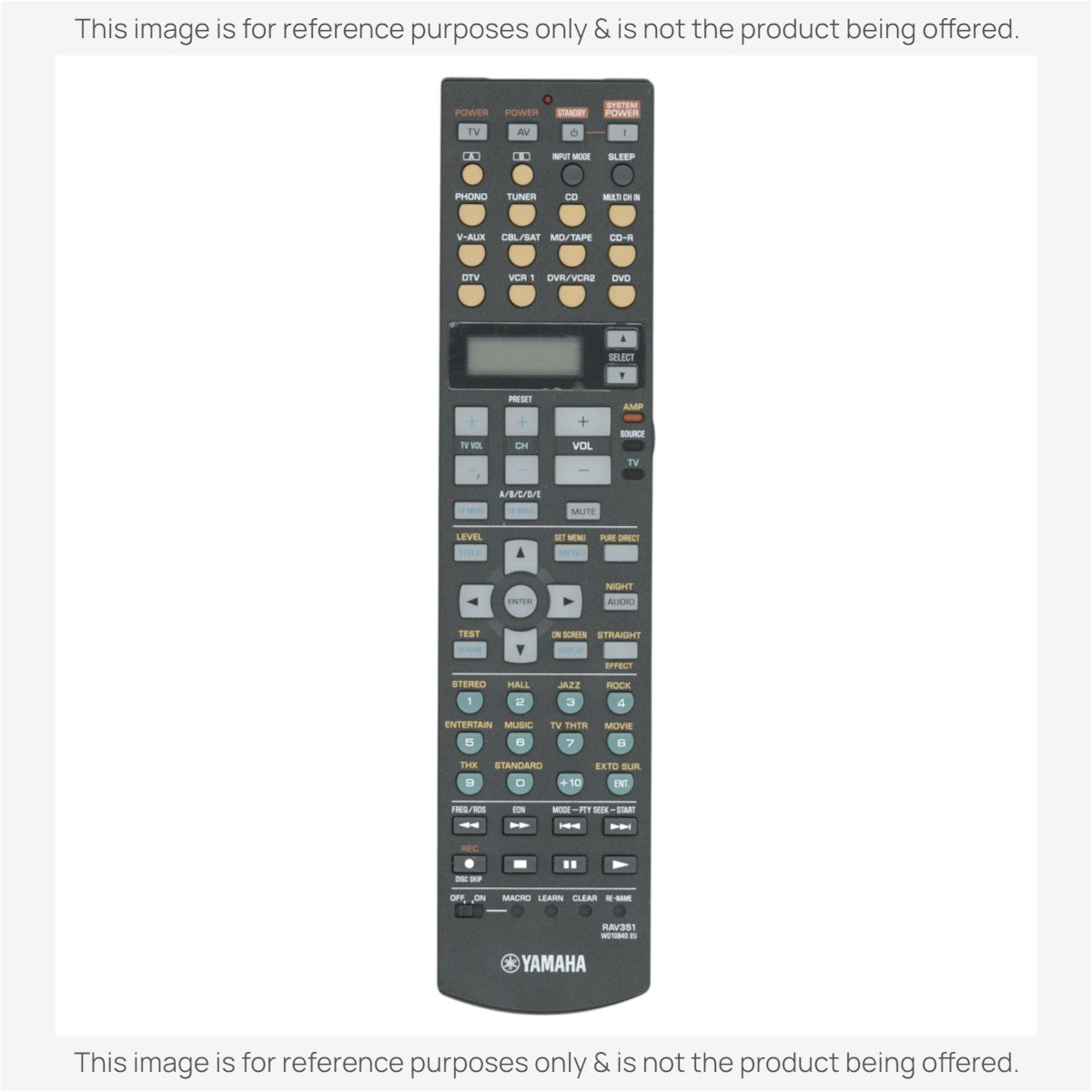 Anderic Substitute For Yamaha RAV351 A/V Receiver Remote Remote Control [RRAV311]
