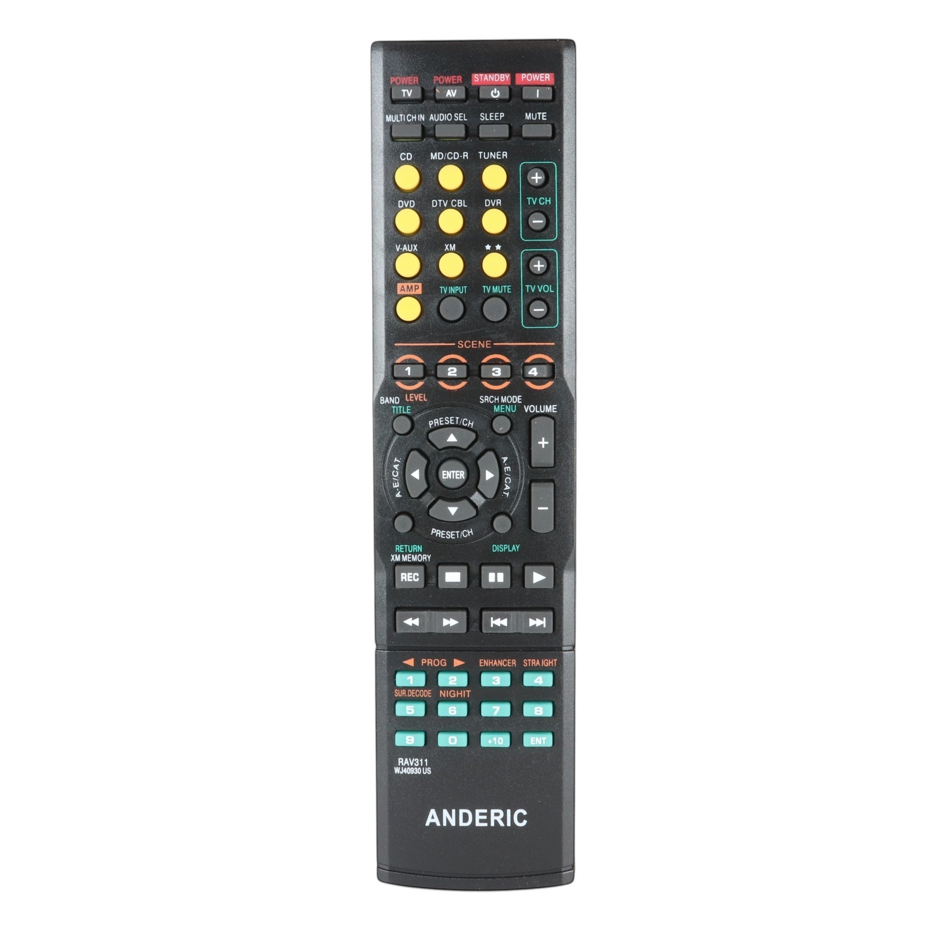 Anderic Substitute For Yamaha RAV357 A/V Receiver Remote Remote Control [RRAV311]