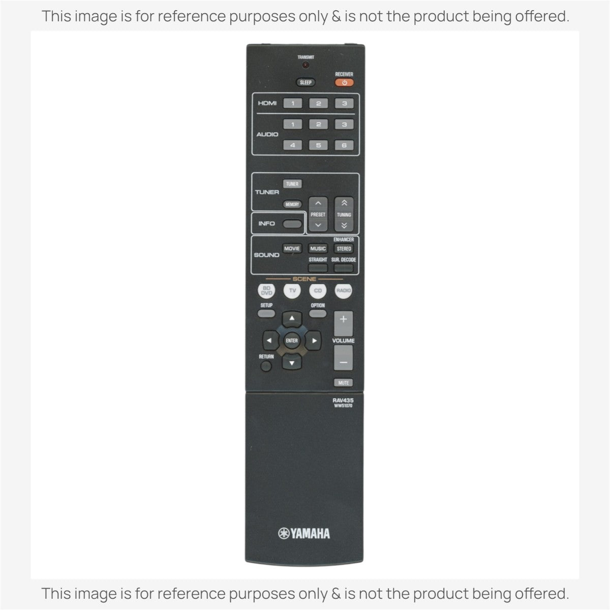 Anderic Substitute For Yamaha RAV435 Receiver Remote Control  [RRAV498]