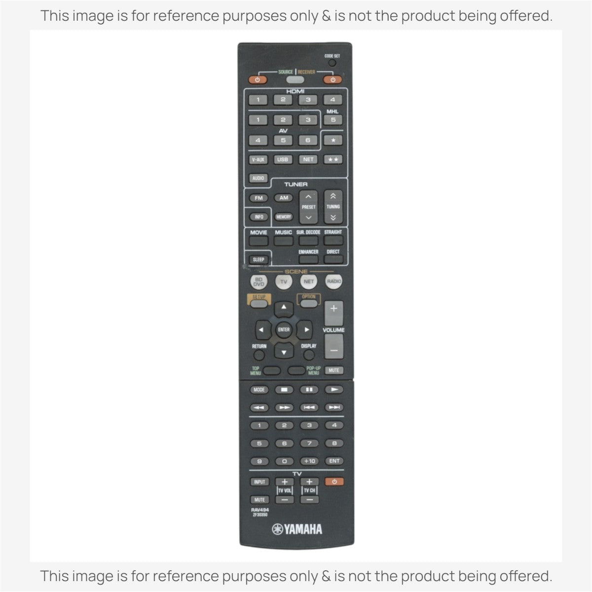 Anderic Substitute For Yamaha RAV494 Receiver Remote Control [RRAV498]