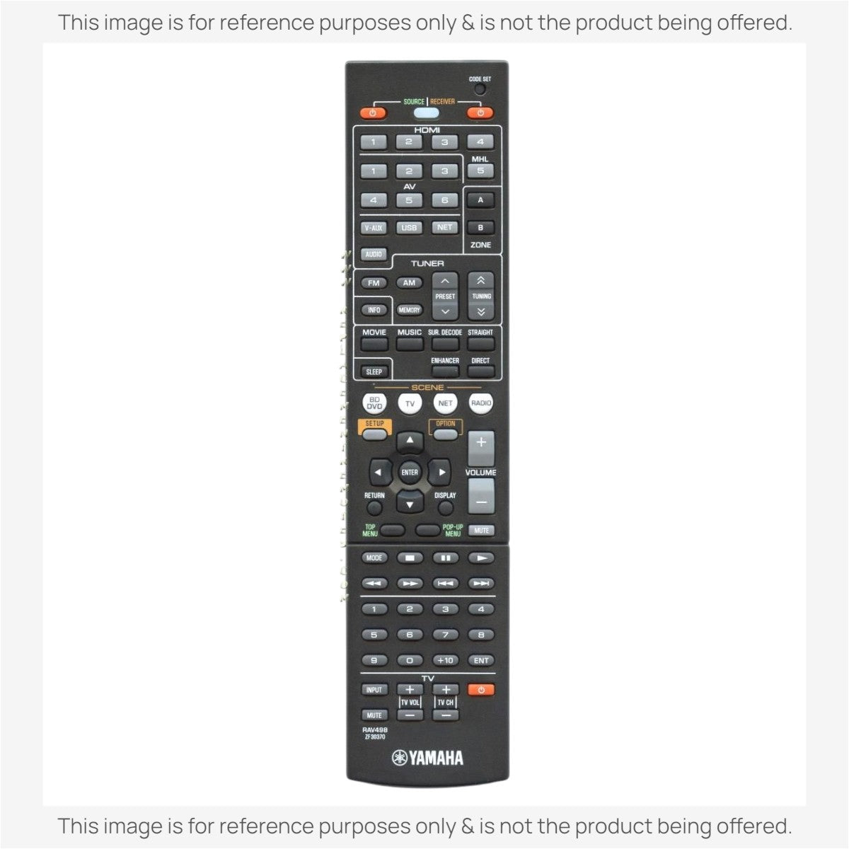 Anderic Substitute For Yamaha RAV498 Receiver Remote Control [RRAV498]