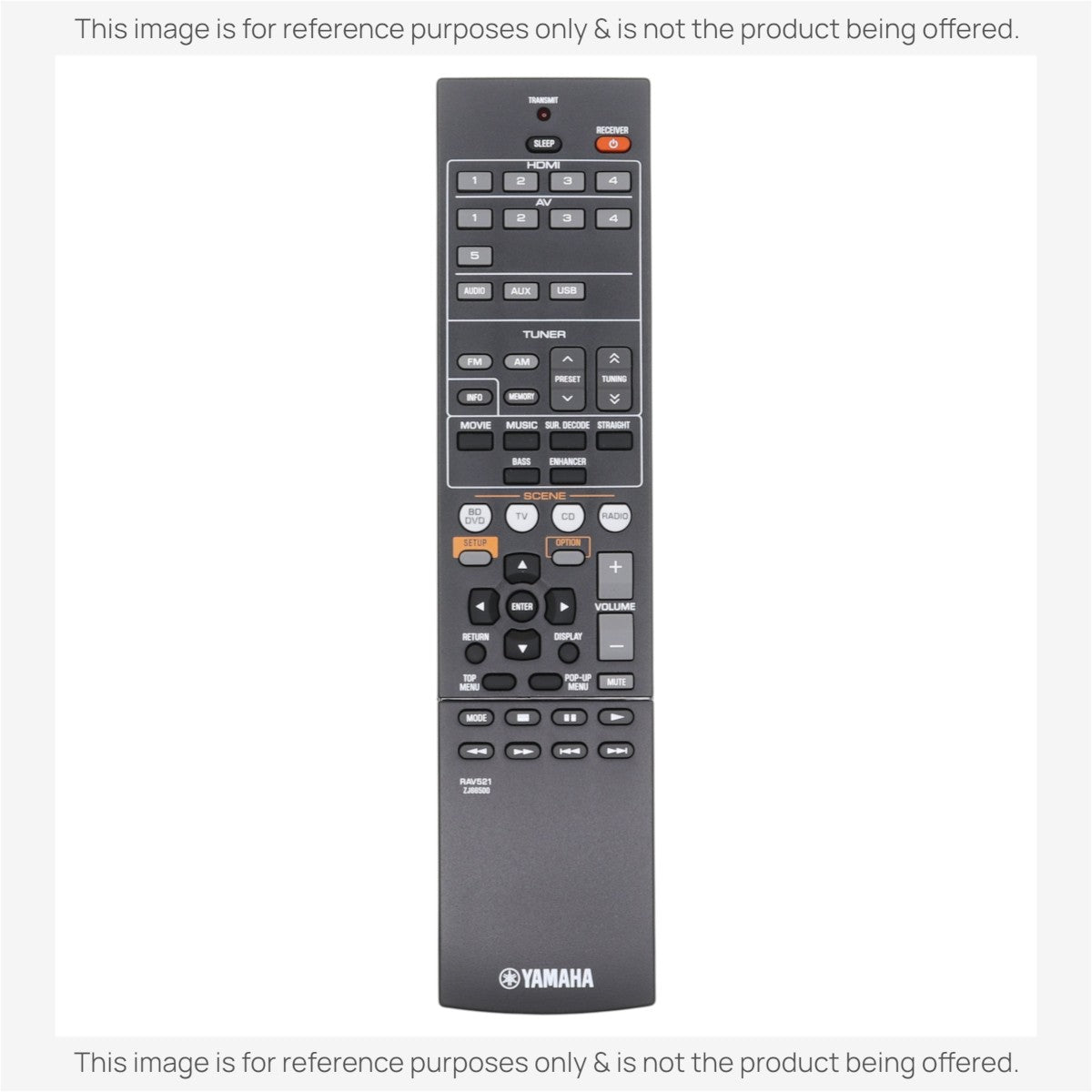 Anderic Substitute For Yamaha RAV521 AV Receiver Remote Control - ZJ665000 [RRAV498]