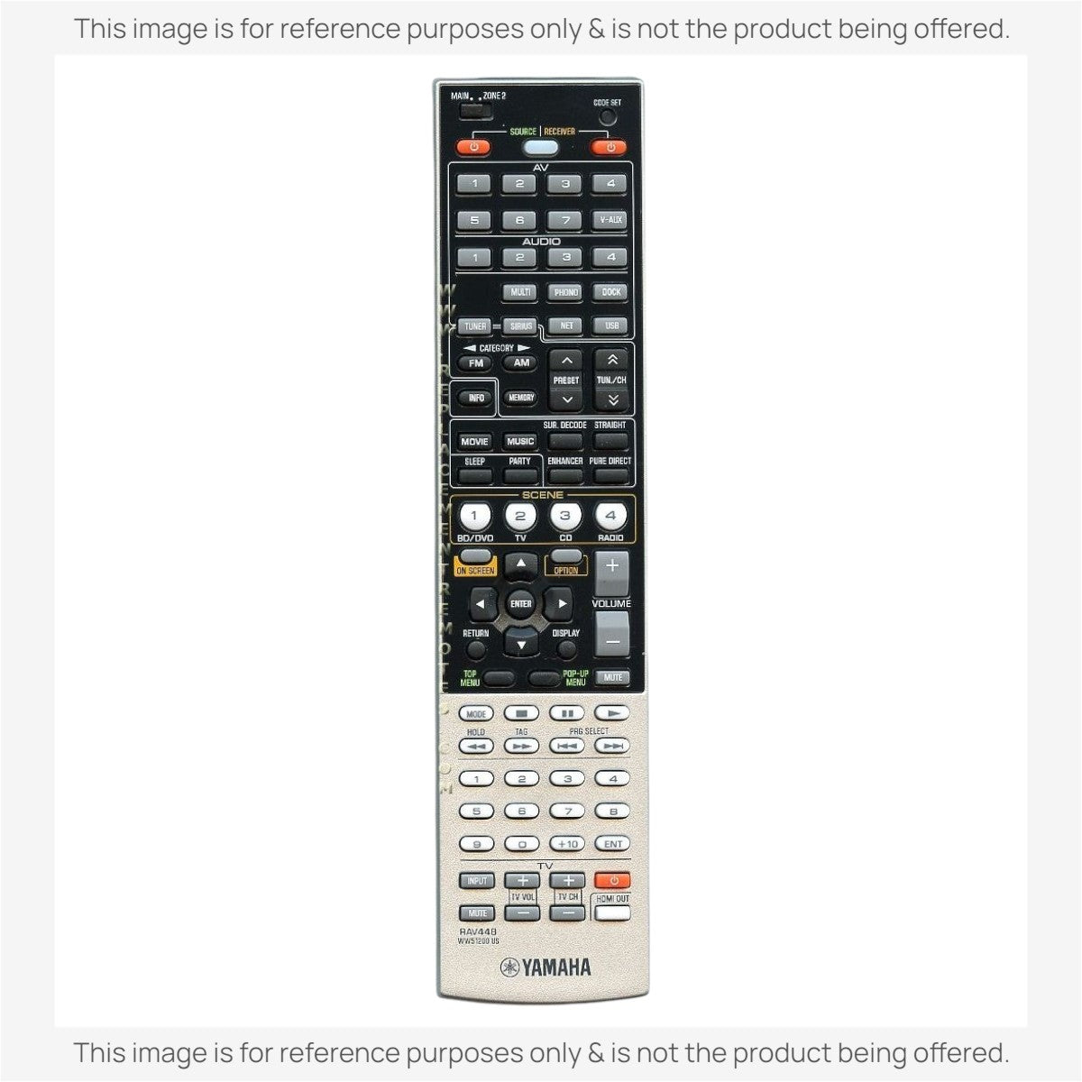 Anderic Substitute For Yamaha RAV448 Receiver Remote Control [RRAV498]