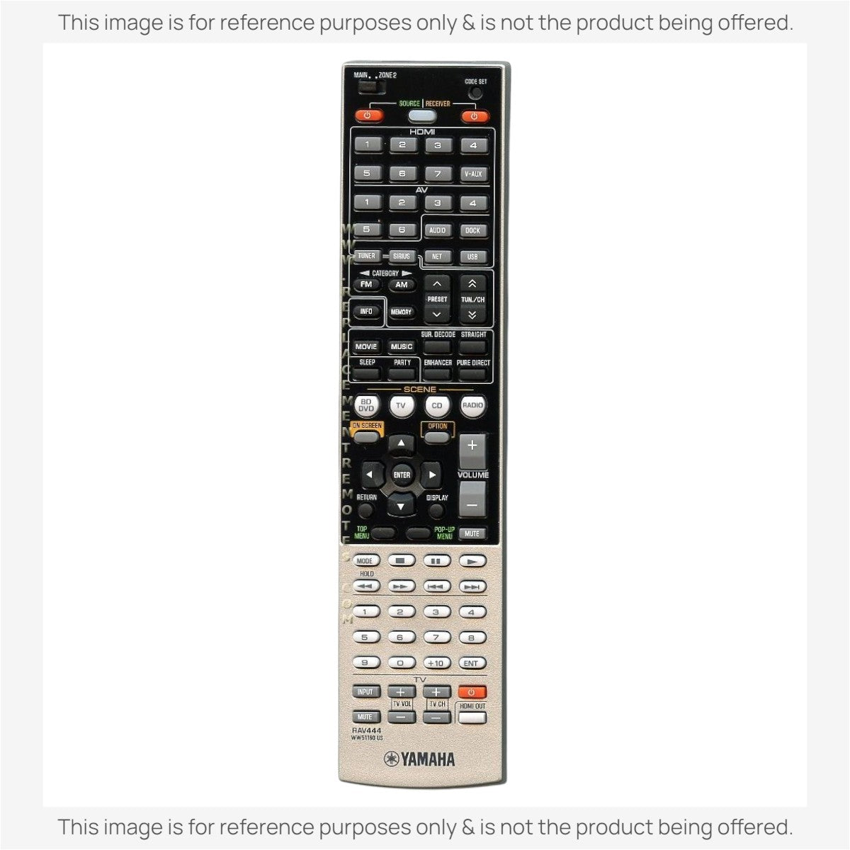 Anderic Substitute For Yamaha RAV444 Receiver Remote Control [RRAV498]