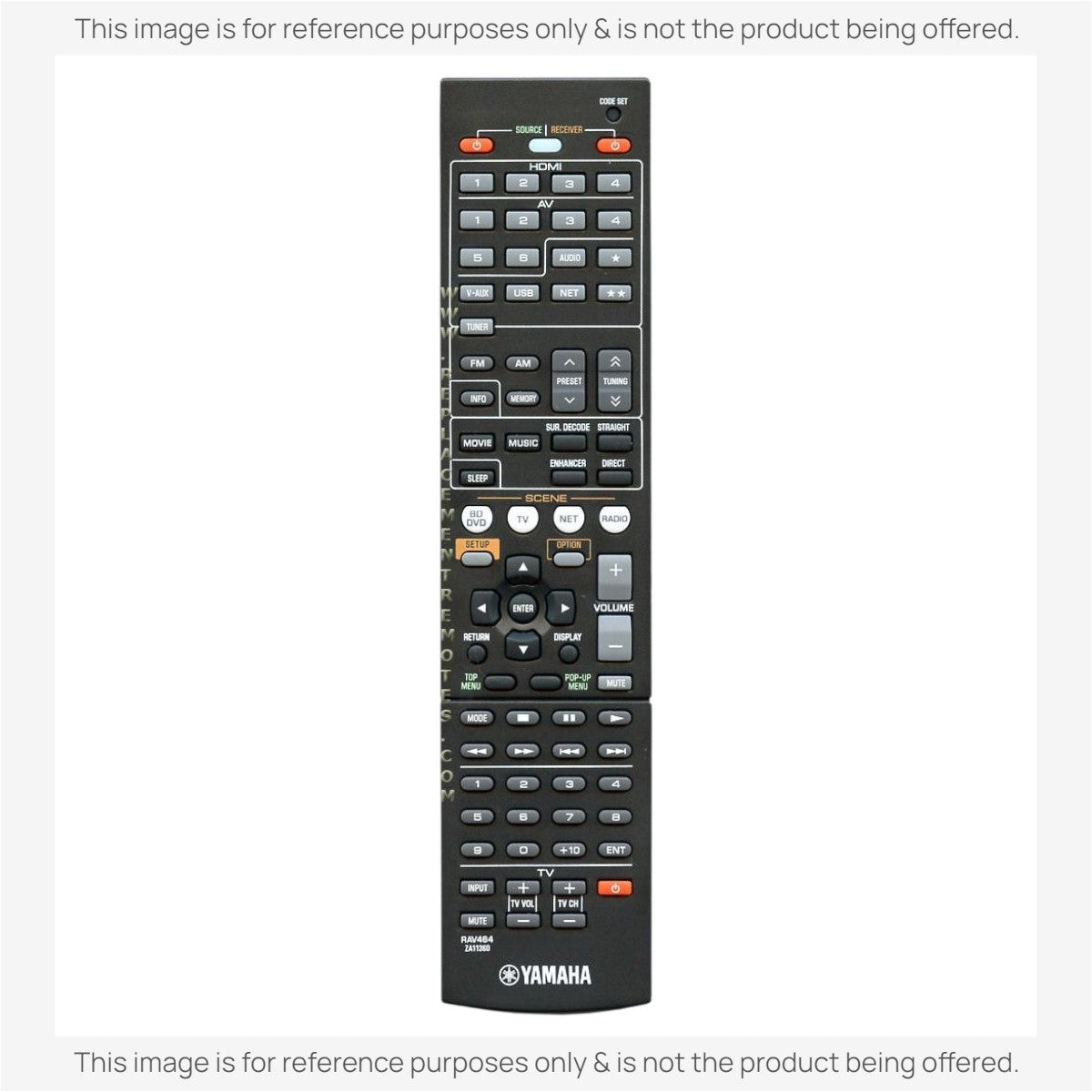 Anderic Substitute For Yamaha RAV464 Receiver Remote Control [RRAV498]