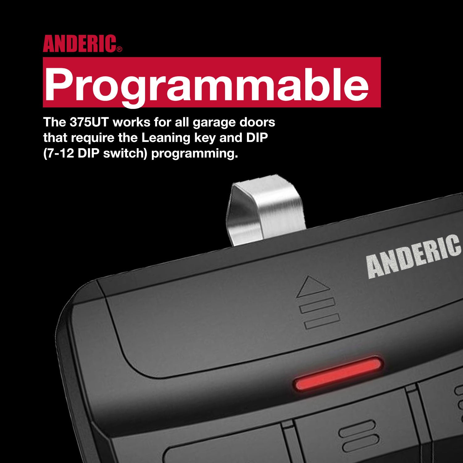 Anderic 375UT Universal 3-Button Garage Door Opener Remote Control for LiftMaster, Chamberlain, Genie, Craftsman, Linear, and Wayne Dalton