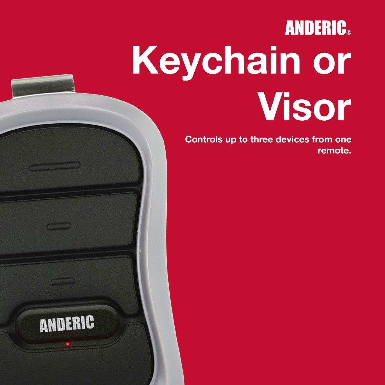 Anderic Substitute for Genie GM3T 3 BUTTON Garage Door Opener Remote Control [G3TBX]