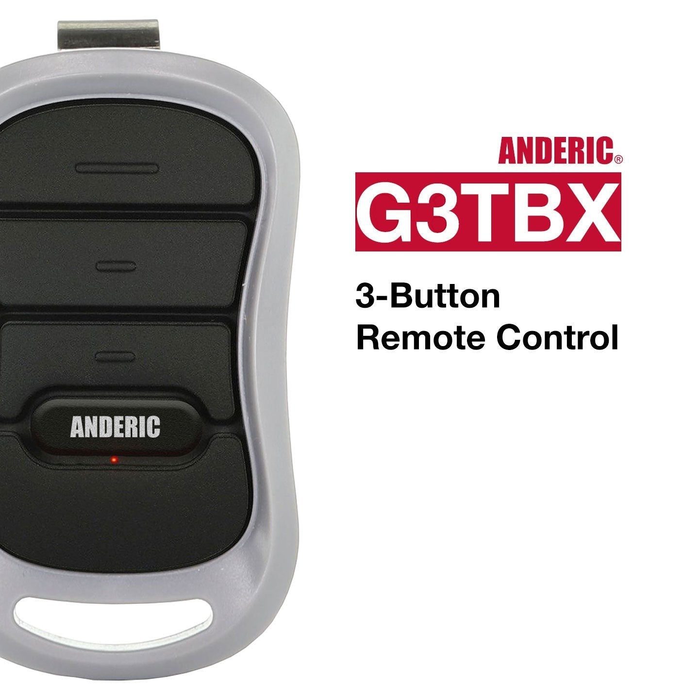 Anderic Substitute for Genie GM3T 3 BUTTON Garage Door Opener Remote Control [G3TBX]