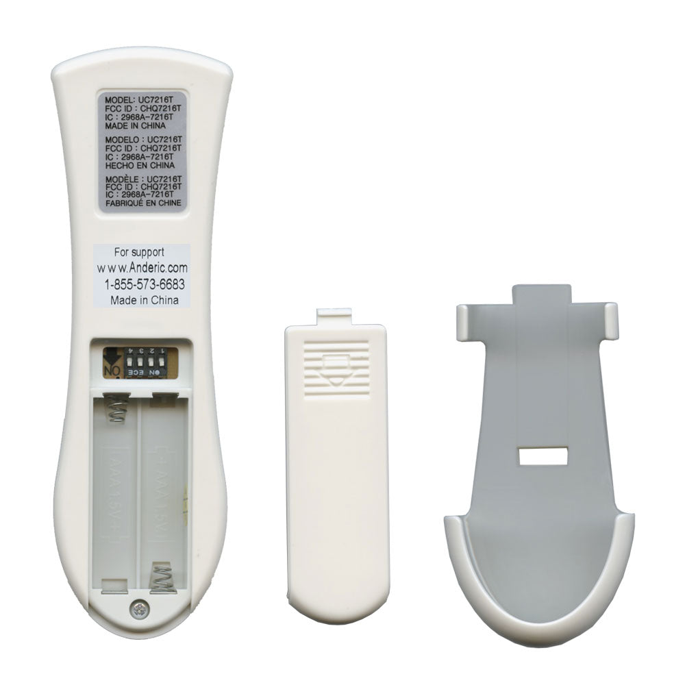 Anderic RR7216T Replacement Ceiling Fan Remote Control for UC7216T, CHQ7216T, and Others